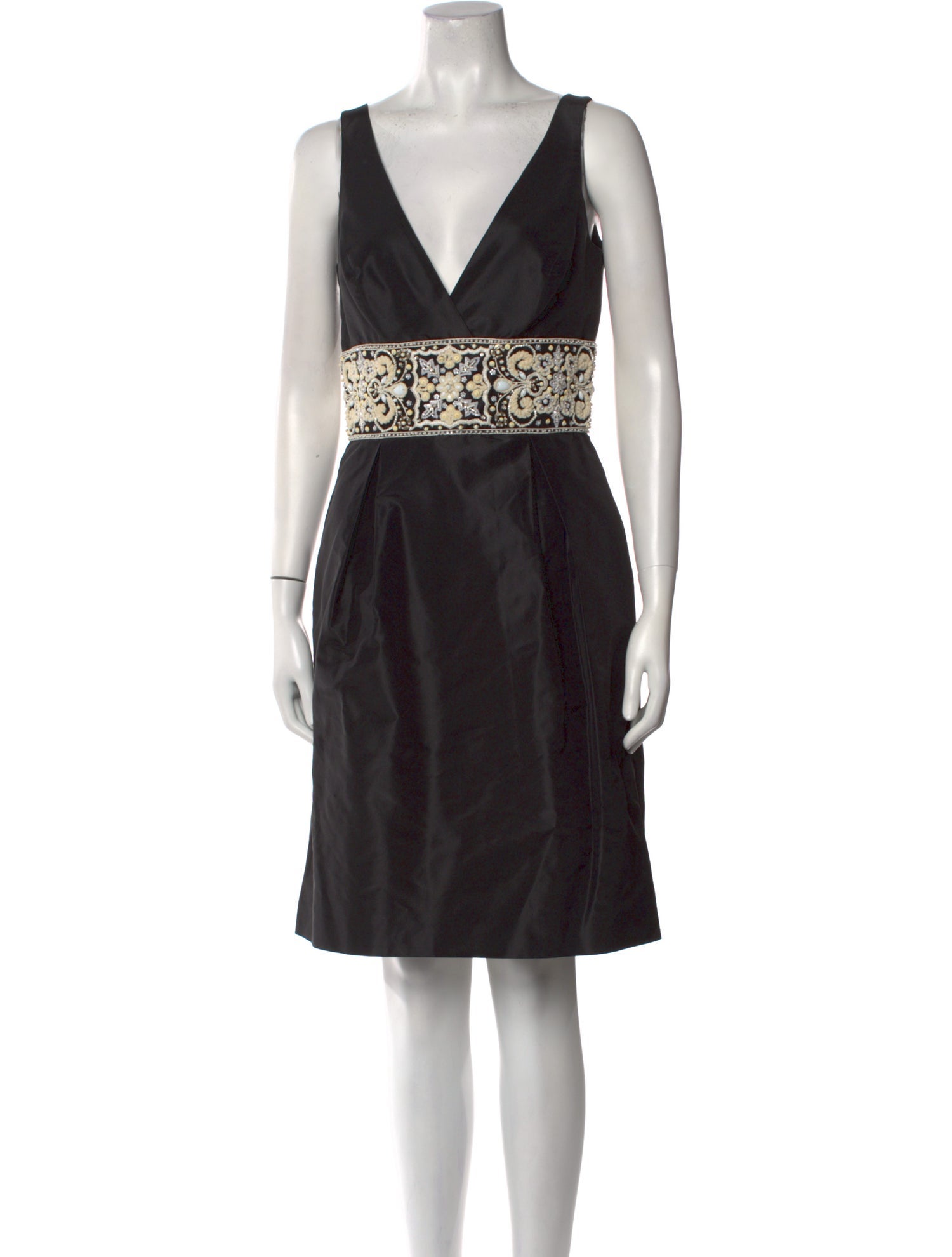 Monique Lhuillier Silk Knee-Length Dress