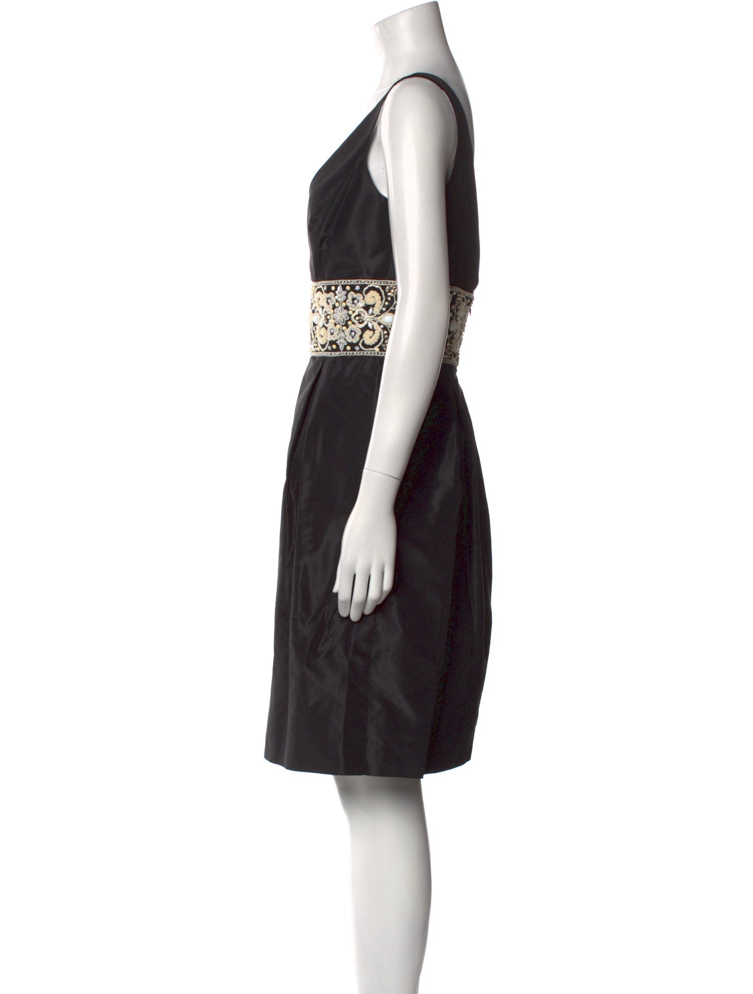 Monique Lhuillier Silk Knee-Length Dress