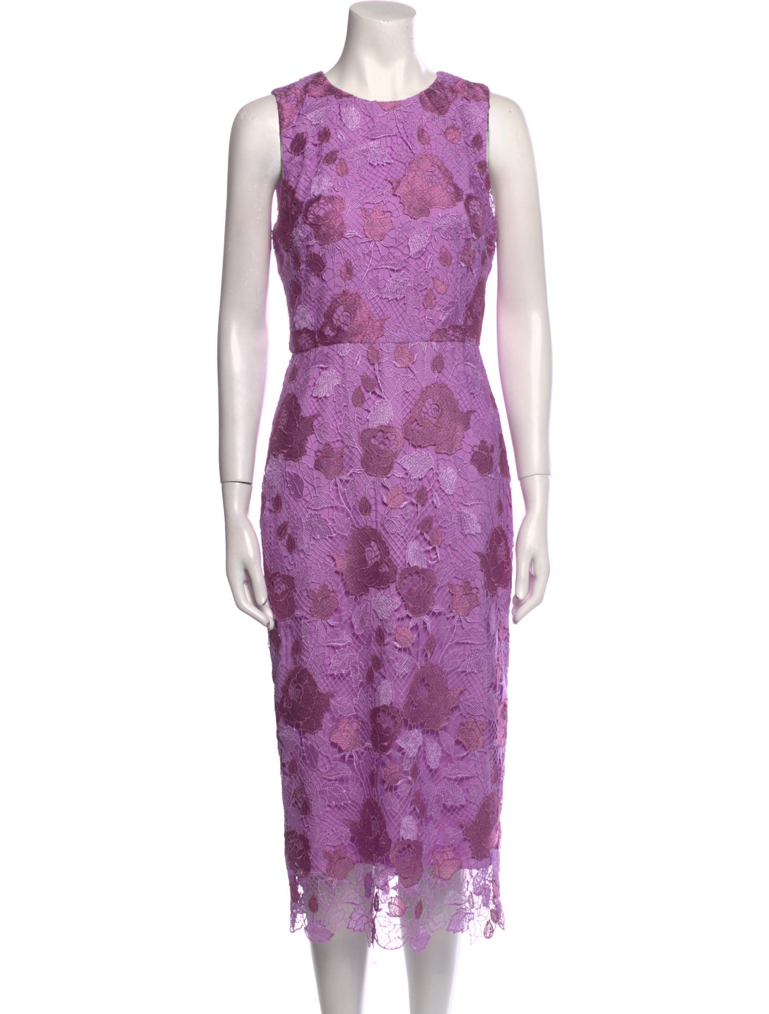 Monique Lhuillier Lace Pattern Long Dress