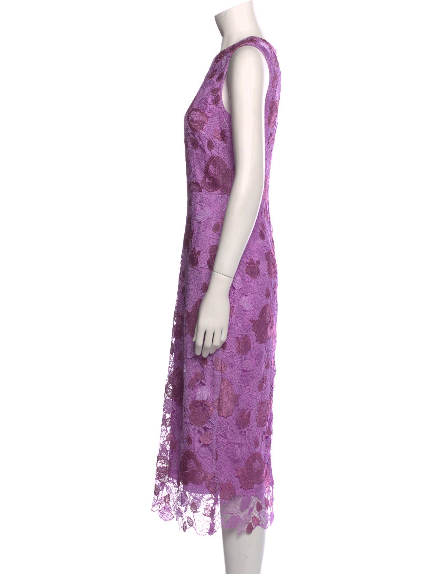 Monique Lhuillier Lace Pattern Long Dress