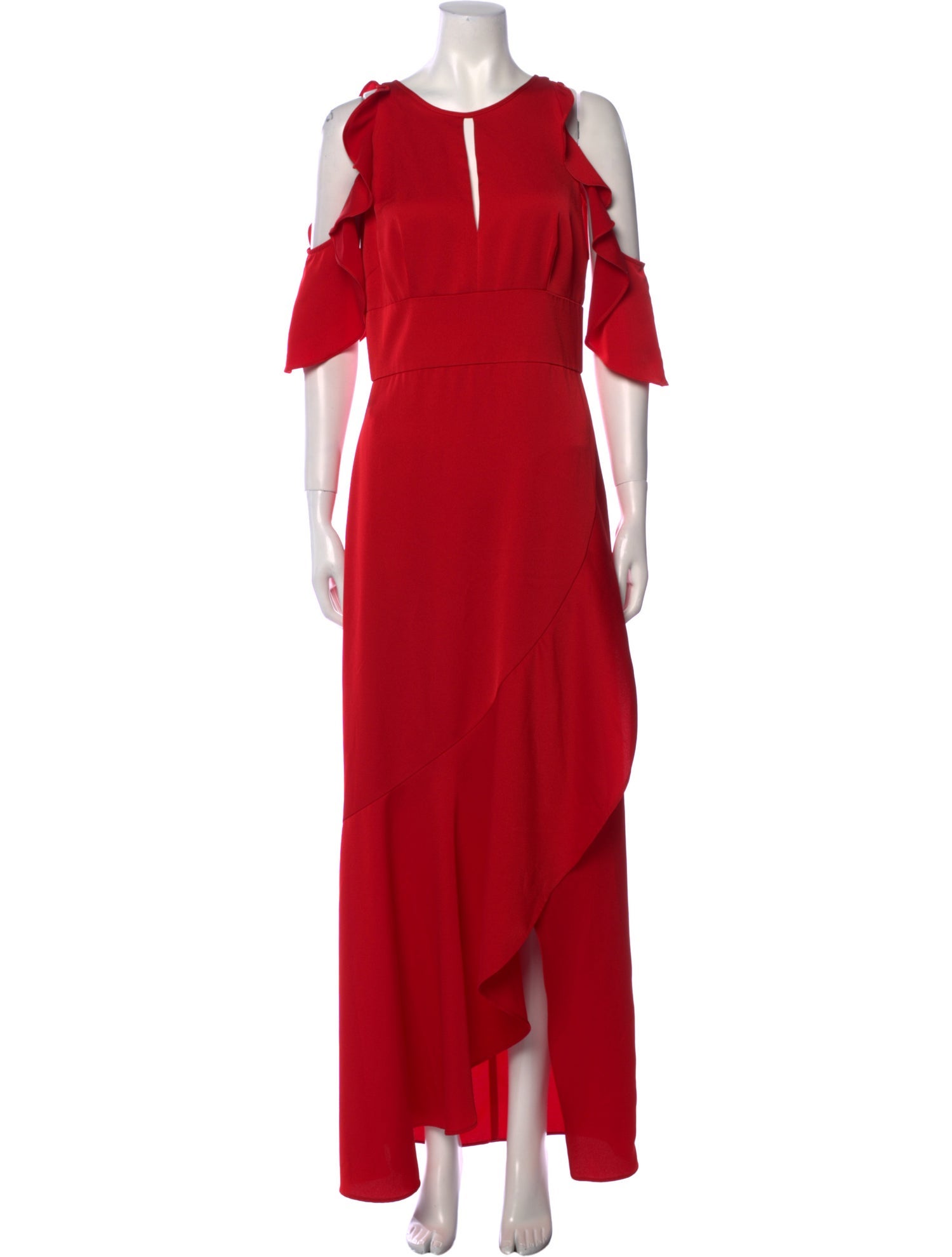 Monique Lhuillier Crew Neck Long Dress