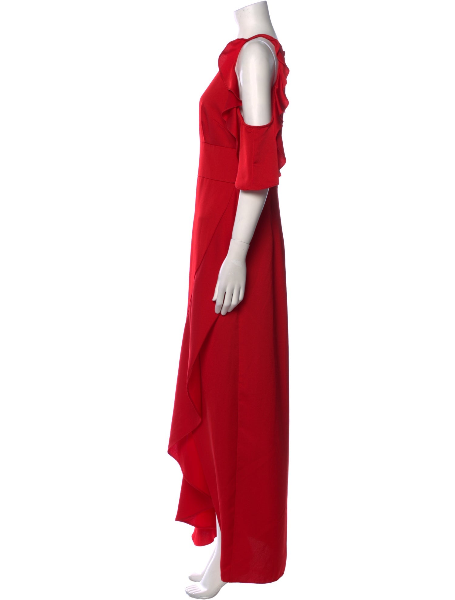 Monique Lhuillier Crew Neck Long Dress