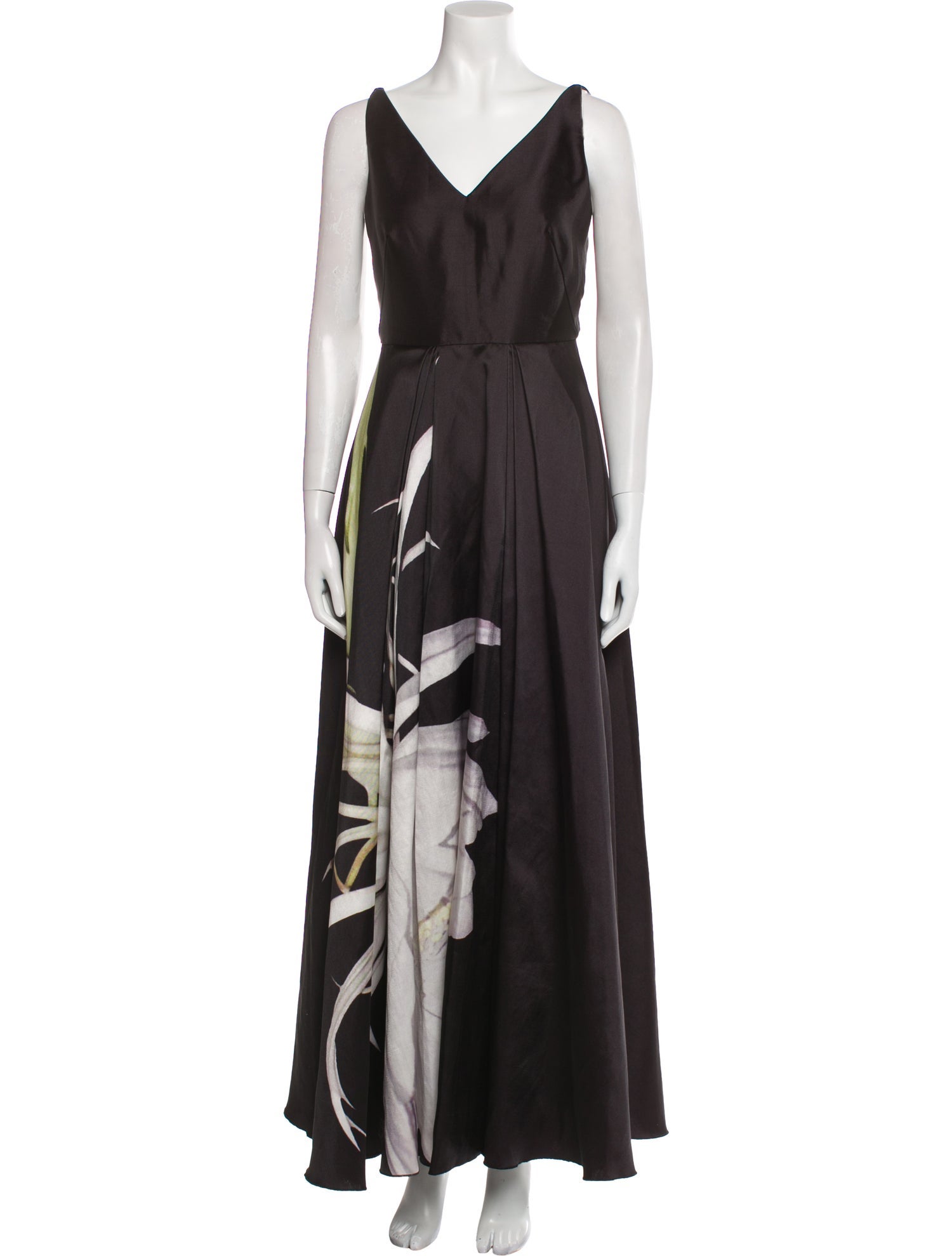 Monique Lhuillier Printed Long Dress