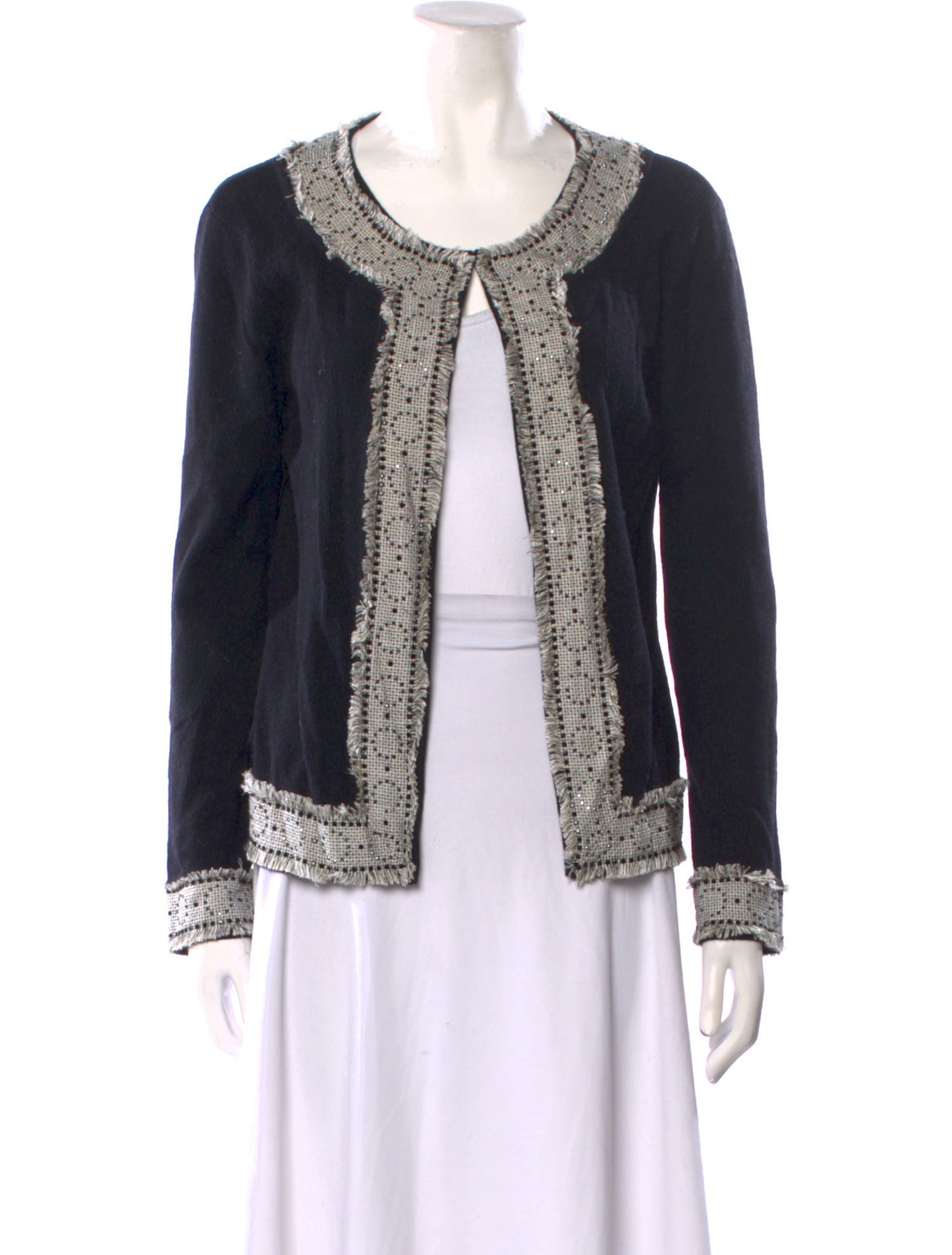 Monique Lhuillier Cashmere Scoop Neck Sweater