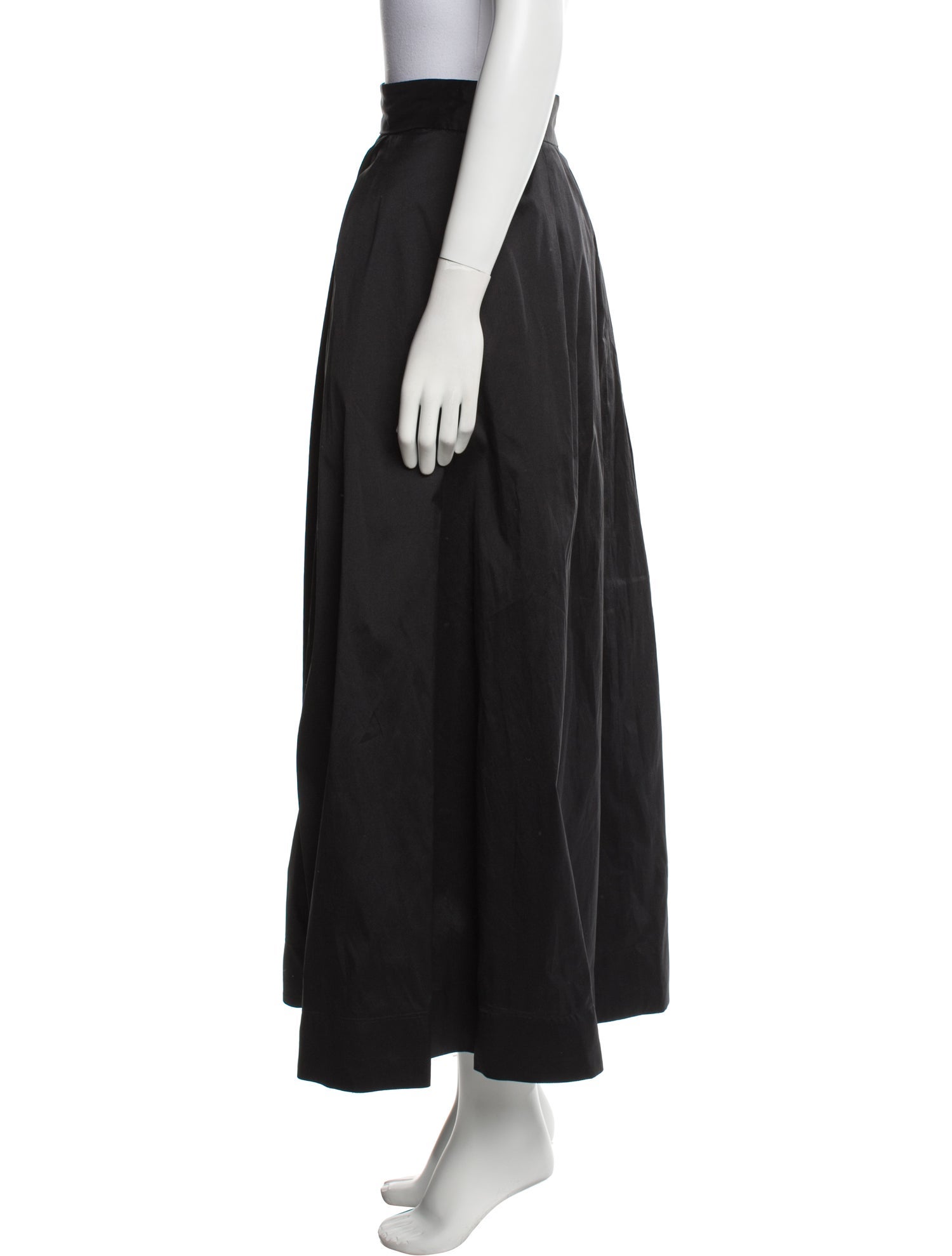 Monique Lhuillier Pleated Accents Long Skirt