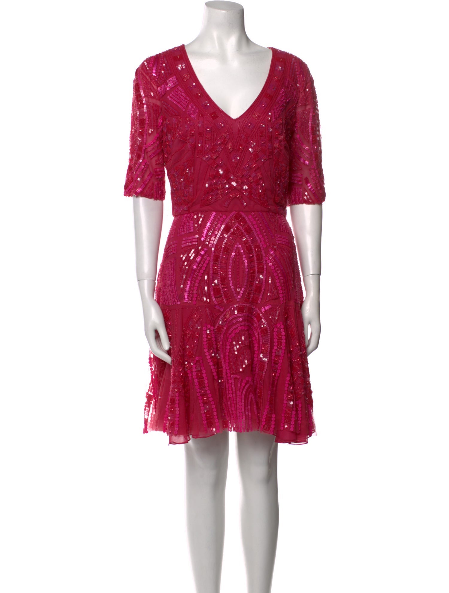 Monique Lhuillier Nylon Mini Dress