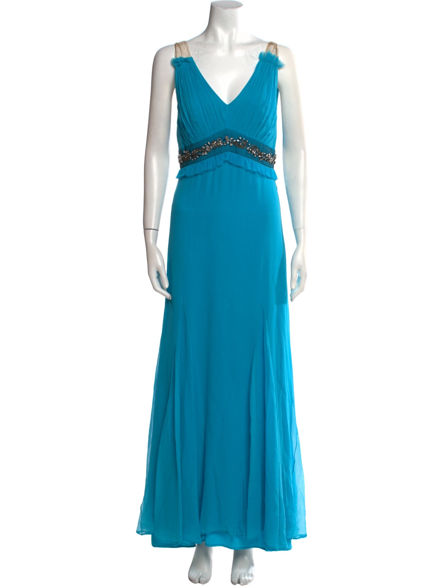 Monique Lhuillier Silk Long Dress