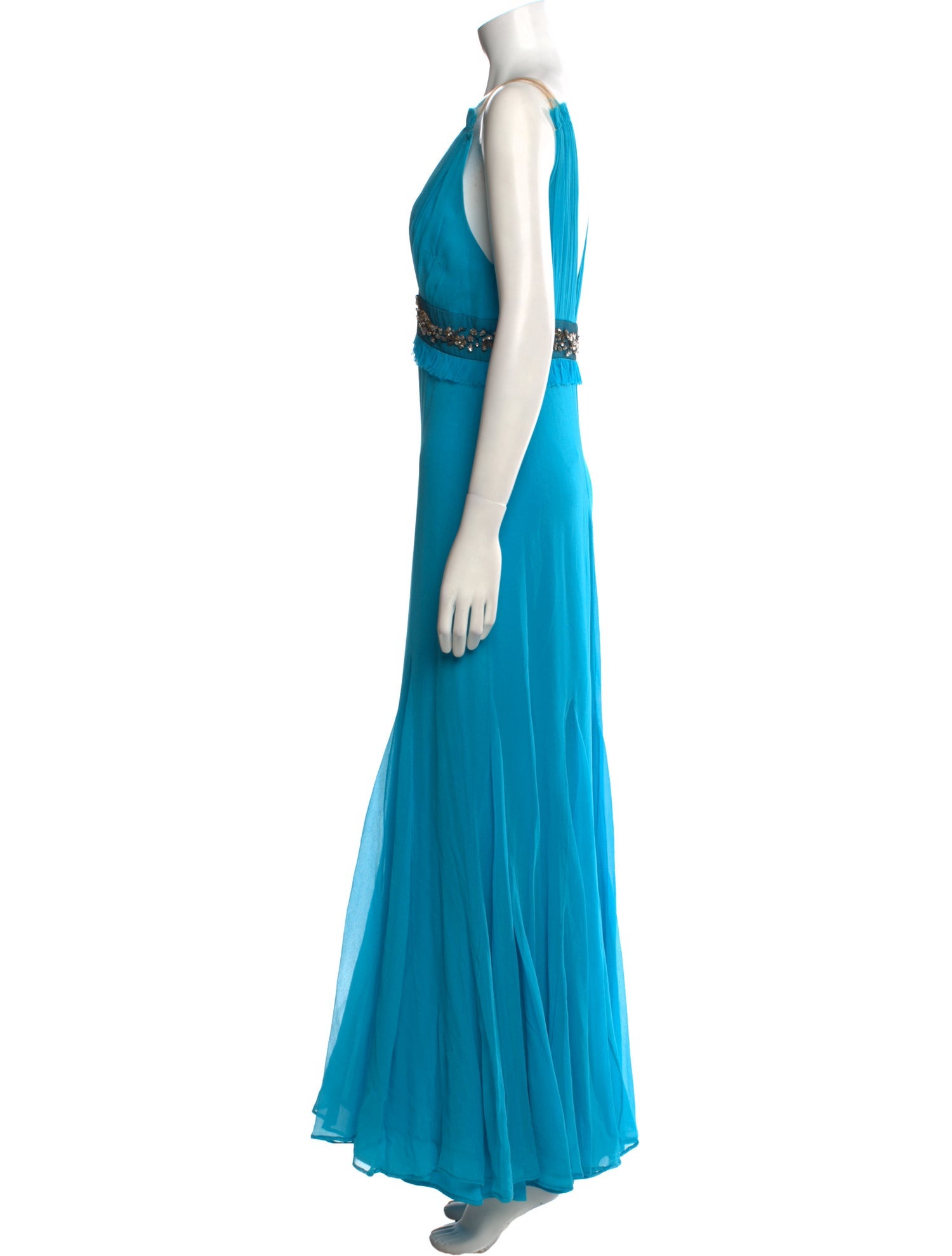 Monique Lhuillier Silk Long Dress