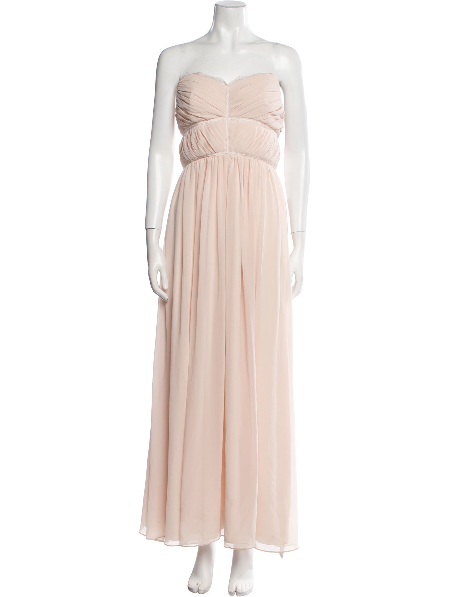Monique Lhuillier Strapless Long Dress