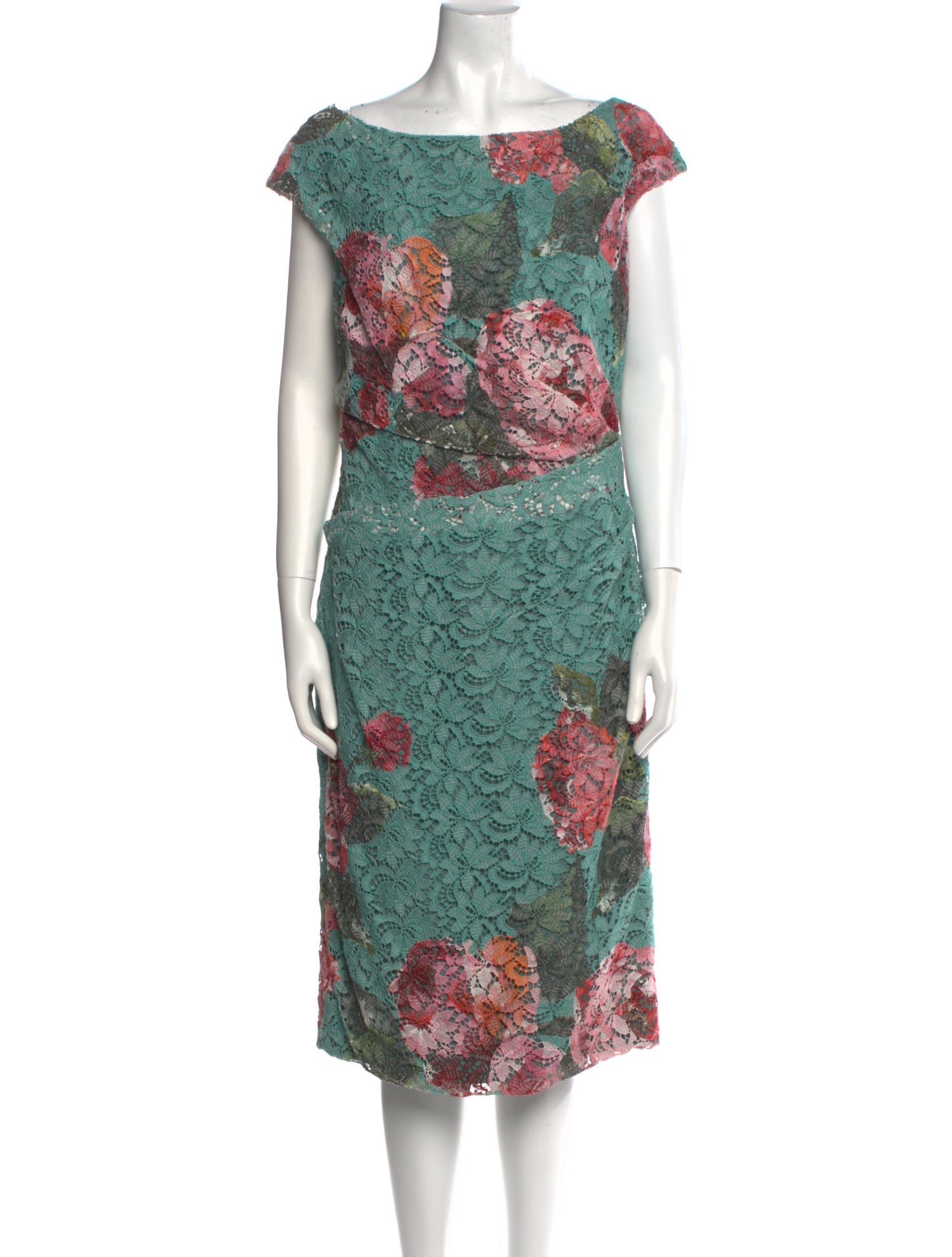 Monique Lhuillier Printed Midi Length Dress