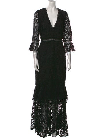 ML Monique Lhuillier Dresses Lace Pattern Long Dress XL