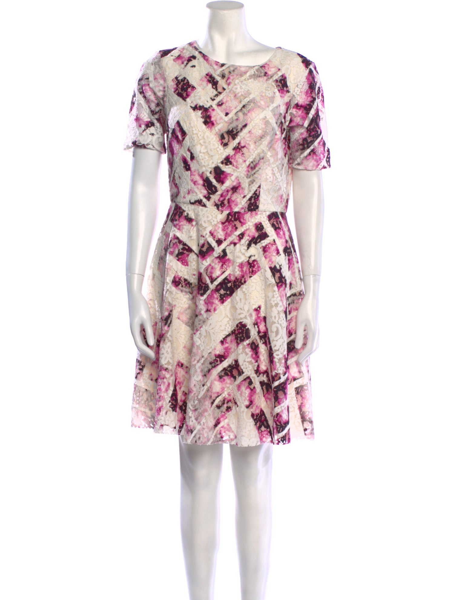 Monique Lhuillier Printed Mini Dress