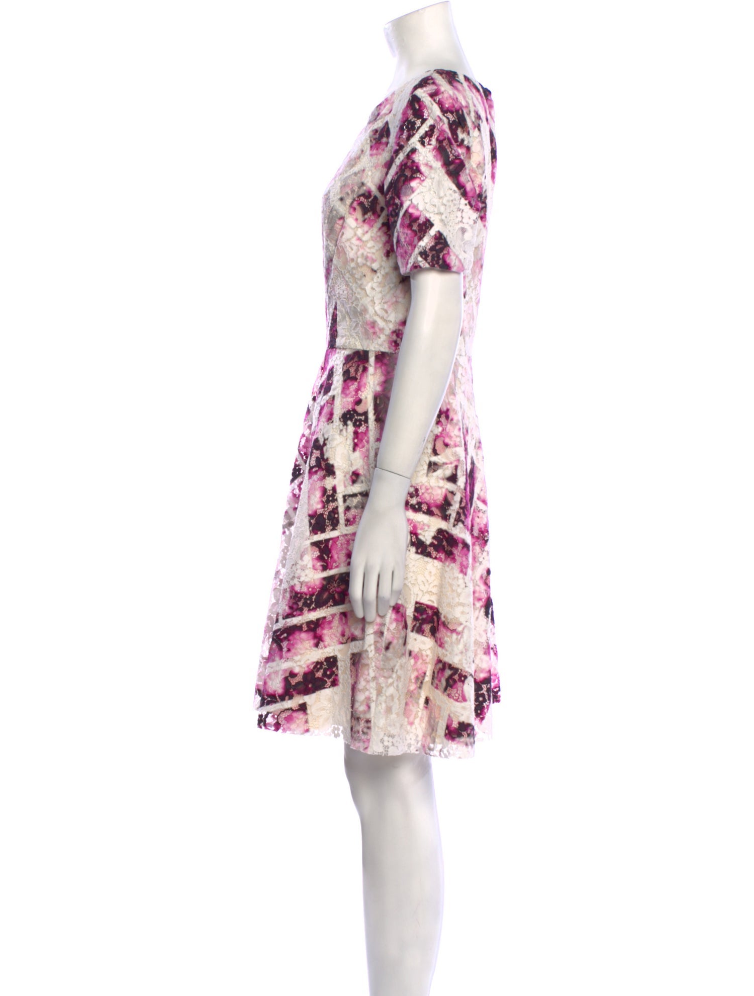 Monique Lhuillier Printed Mini Dress