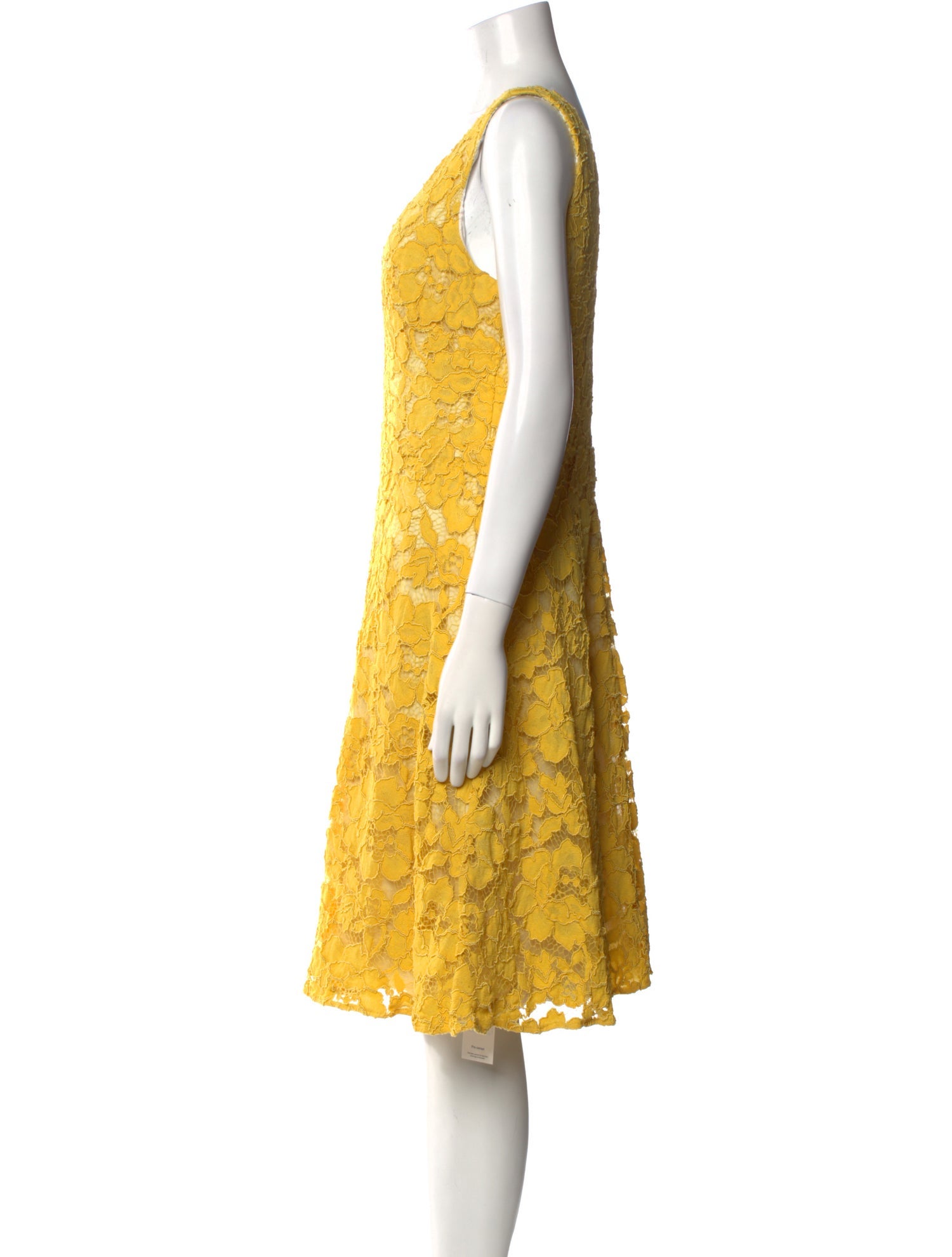 Monique Lhuillier Lace Pattern Midi Length Dress