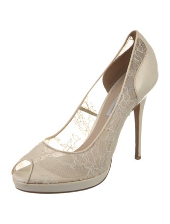 Monique Lhuillier Lace Lace Pattern Pumps