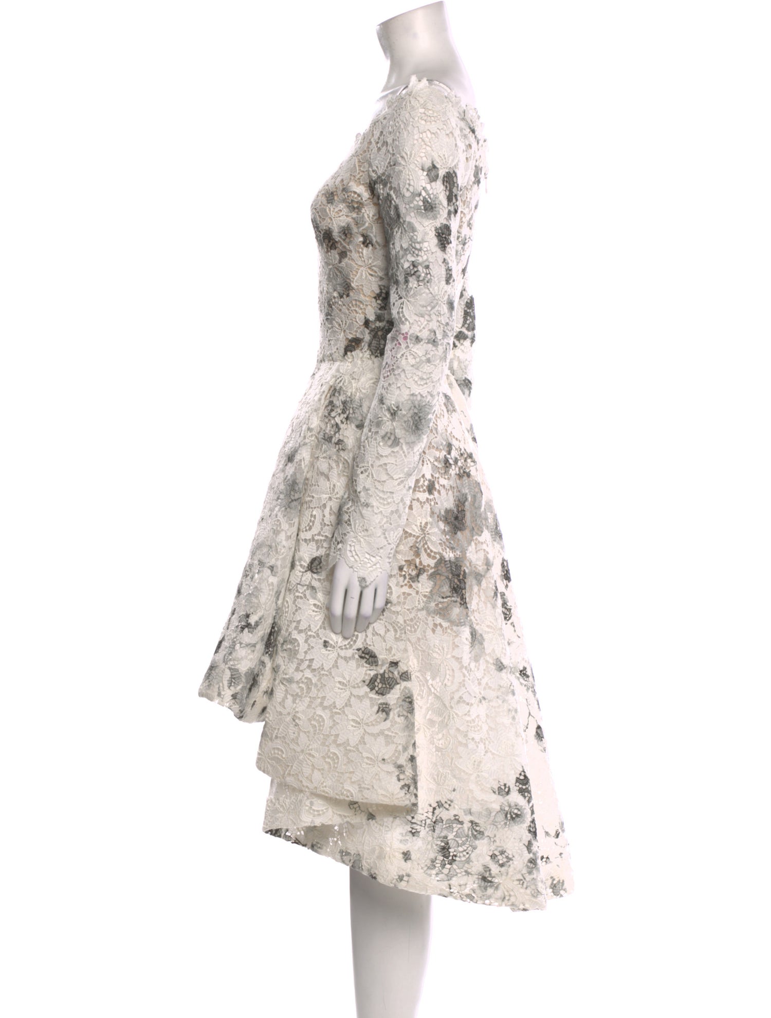 Monique Lhuillier Lace Knee-Length Dress