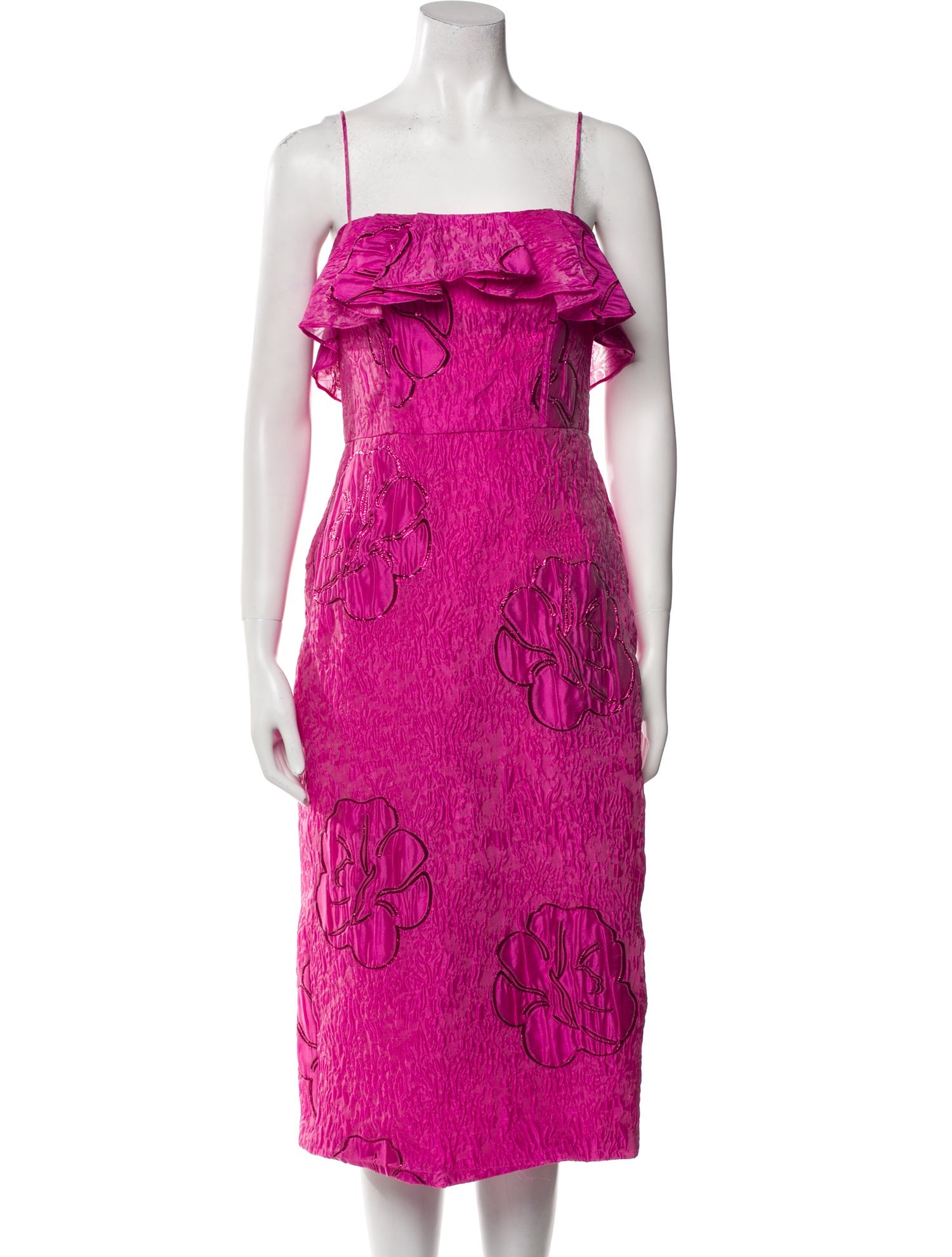 Monique Lhuillier Square Neckline Midi Length Dress w/ Tags