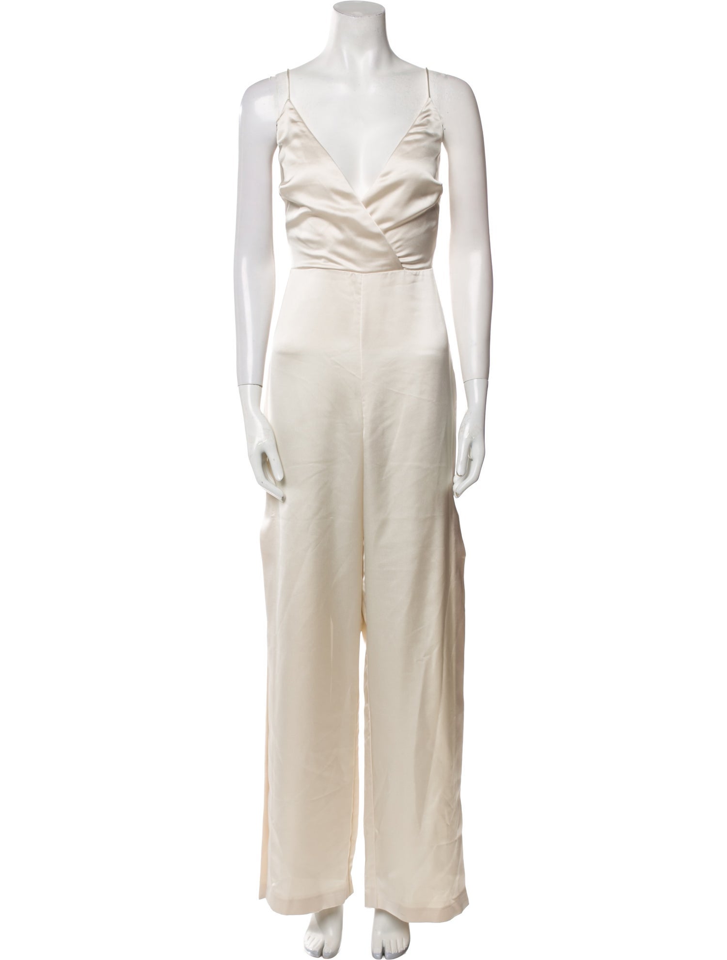 Monique Lhuillier Plunge Neckline Jumpsuit