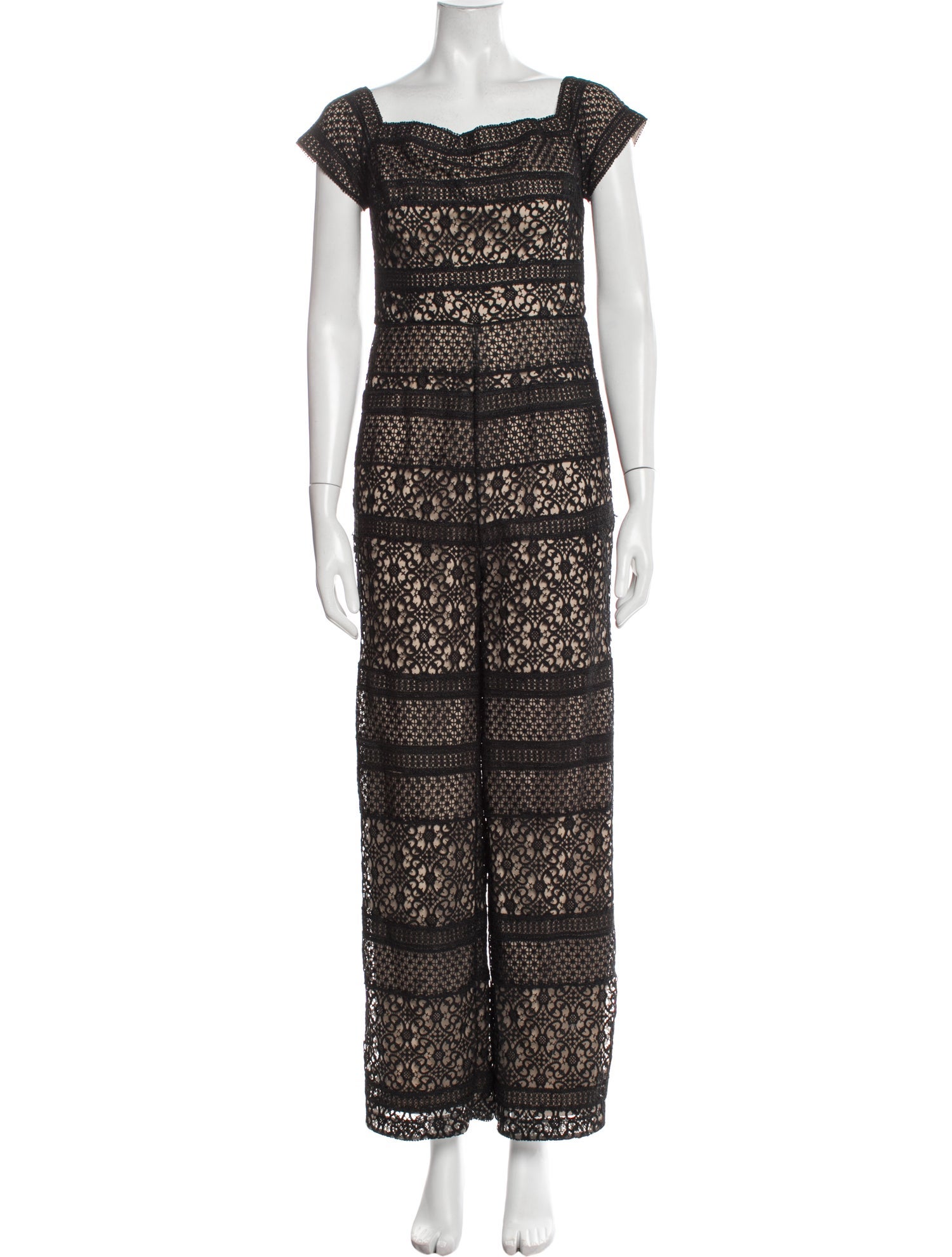 ML Monique Lhuillier Lace Lace Pattern Jumpsuit