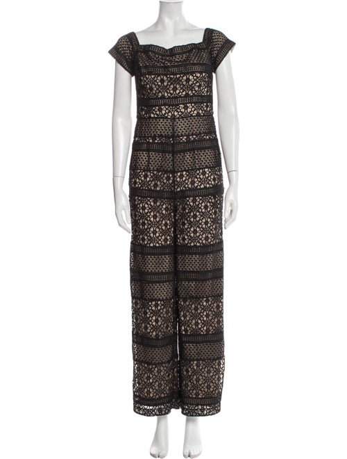 ML Monique Lhuillier Lace Lace Pattern Jumpsuit