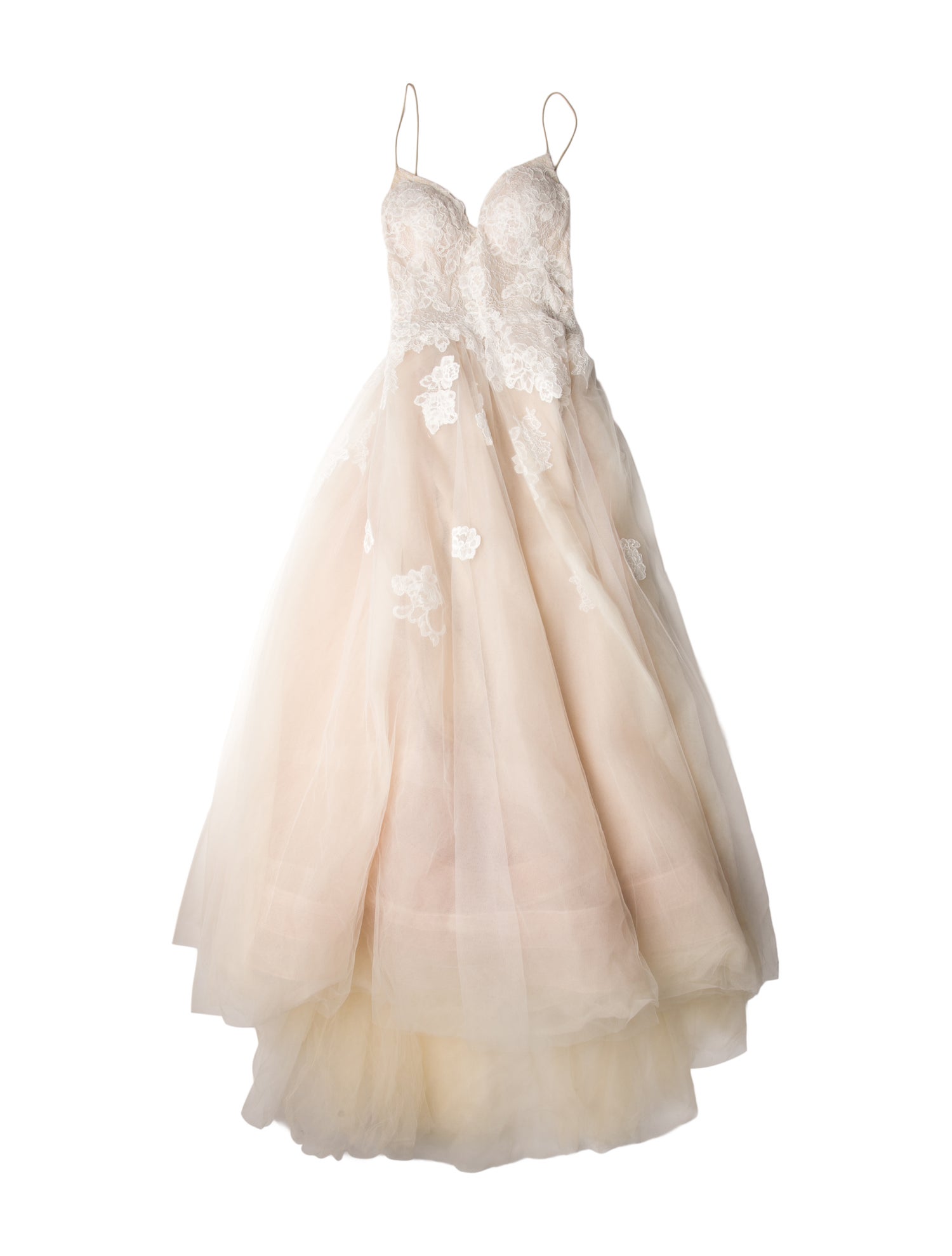 Monique Lhuillier V-Neck Long Dress