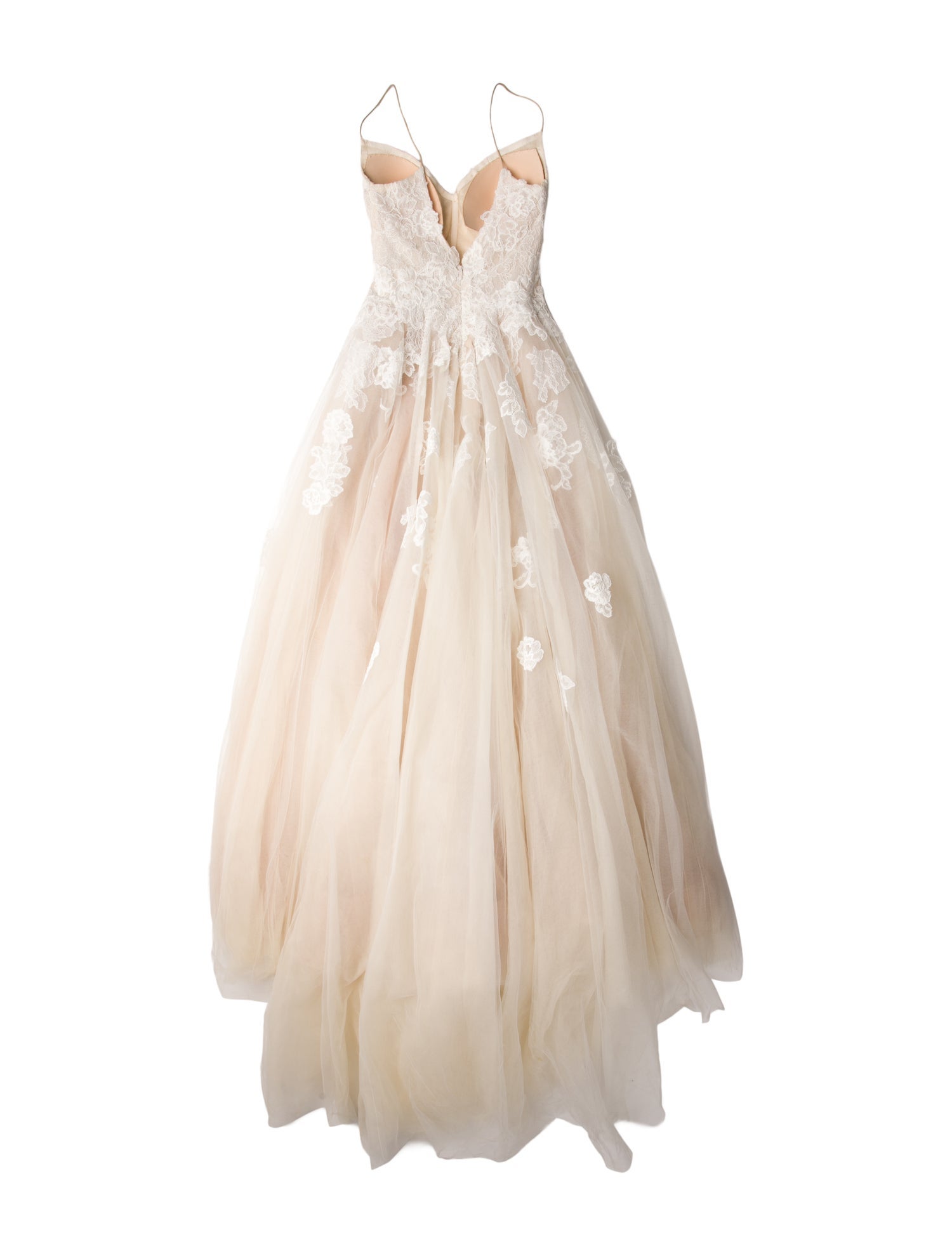 Monique Lhuillier V-Neck Long Dress