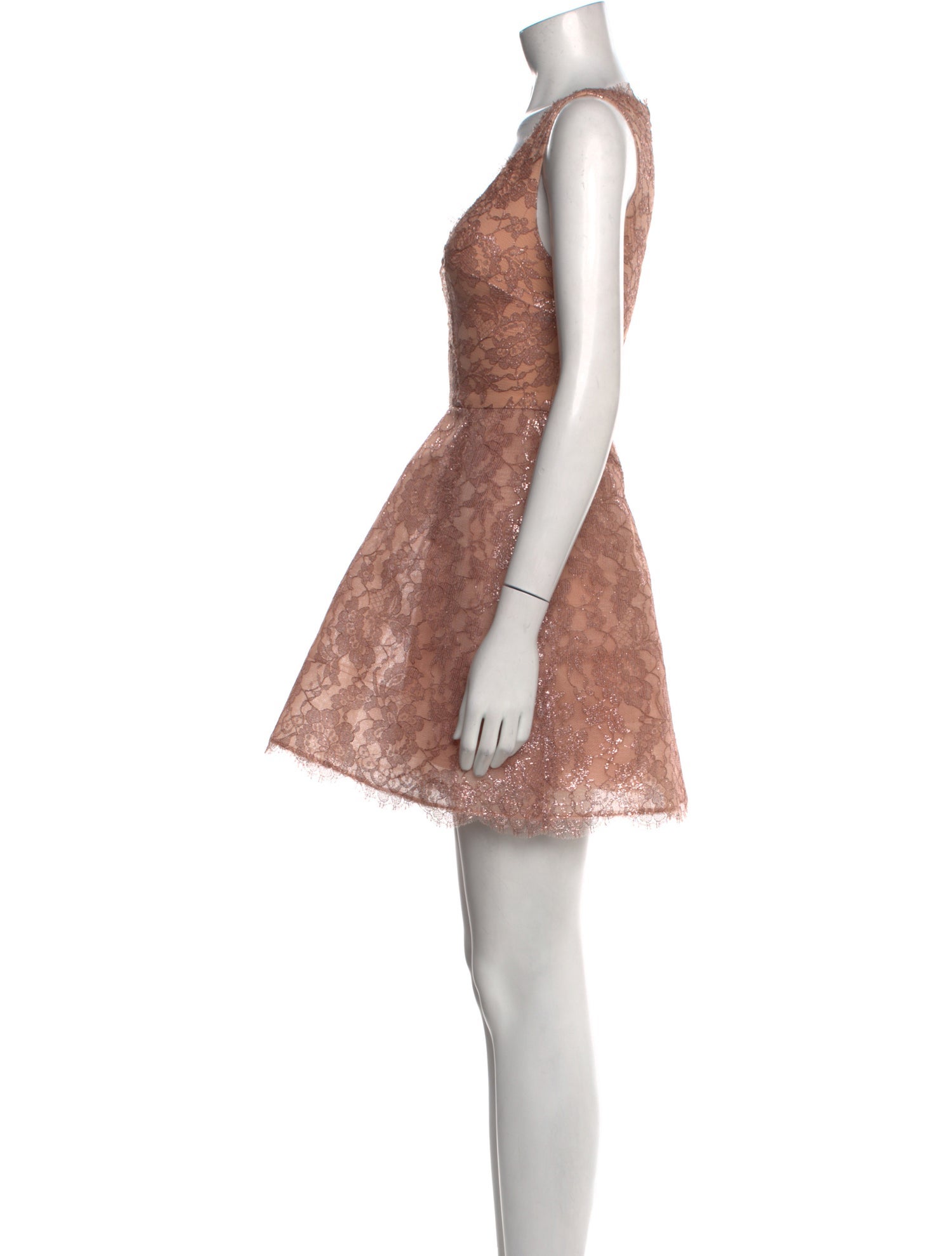 Monique Lhuillier Cowl Neck Mini Dress