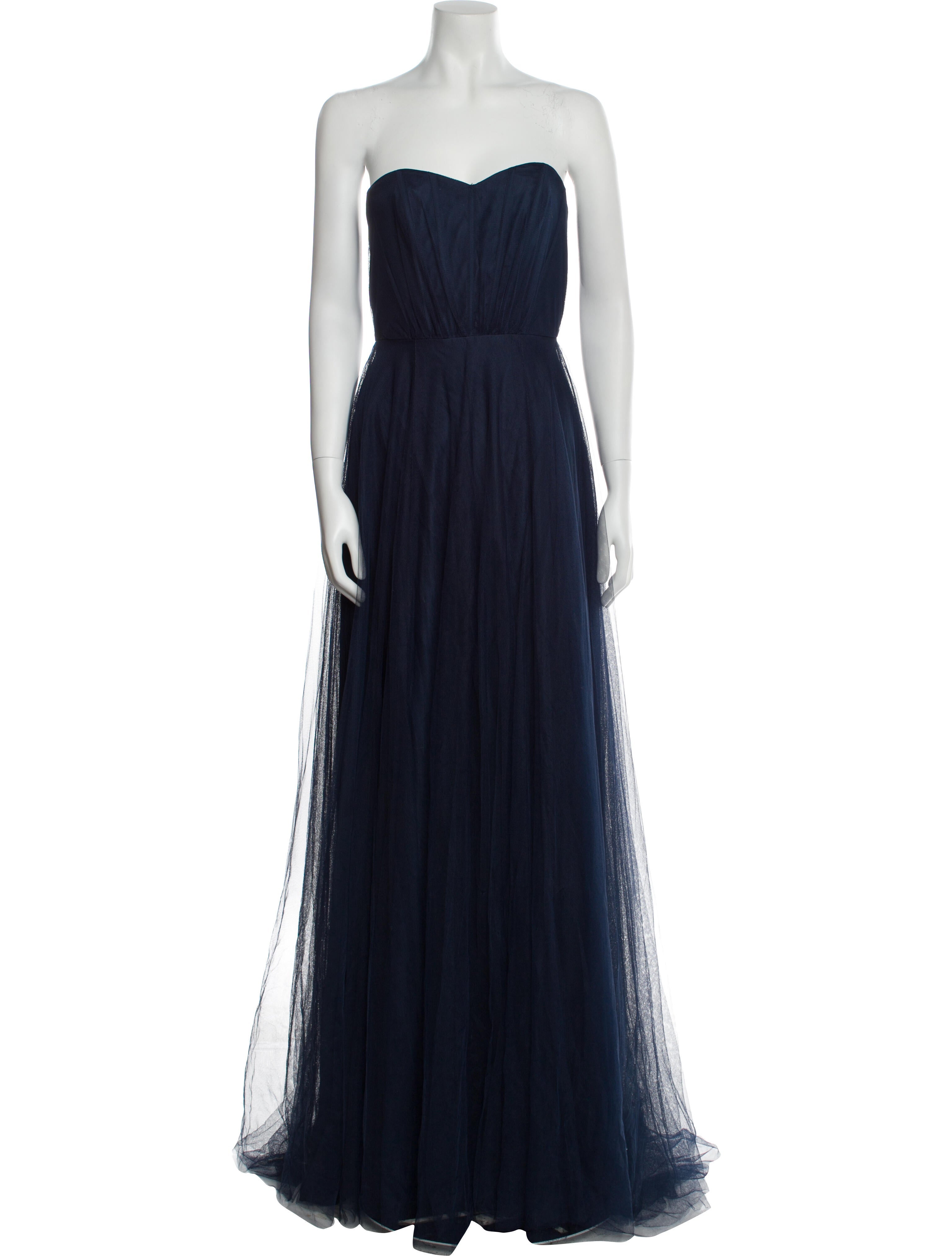 Monique Lhuillier Strapless Long Dress