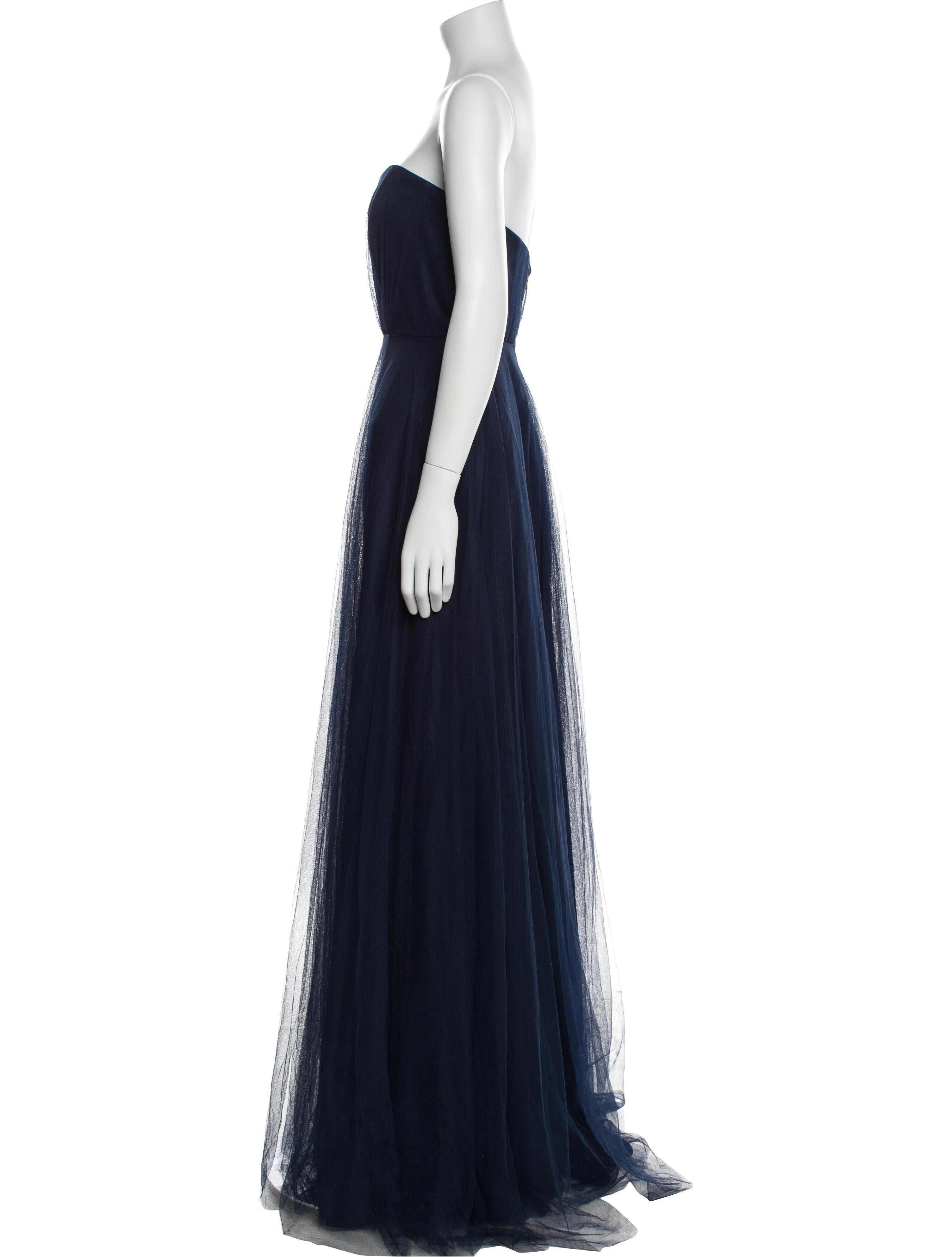 Monique Lhuillier Strapless Long Dress