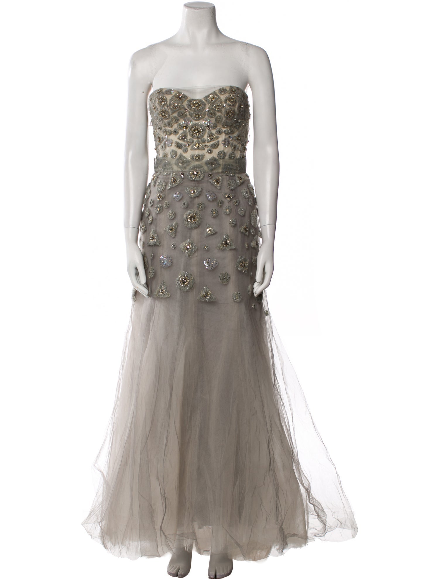 Monique Lhuillier Nylon Long Dress