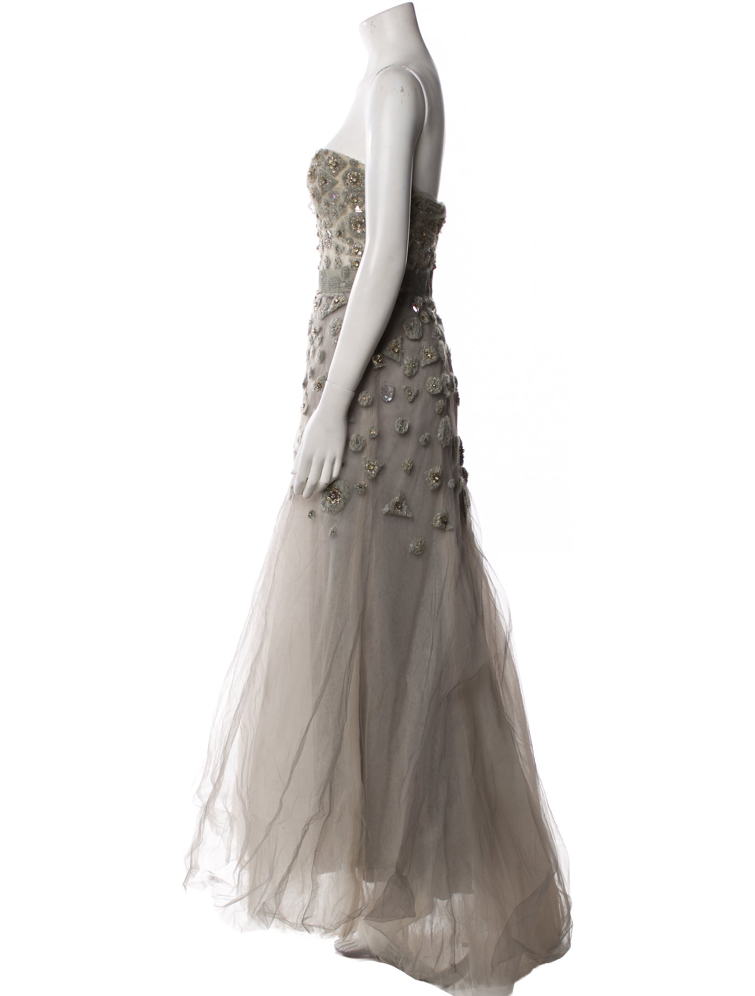 Monique Lhuillier Nylon Long Dress