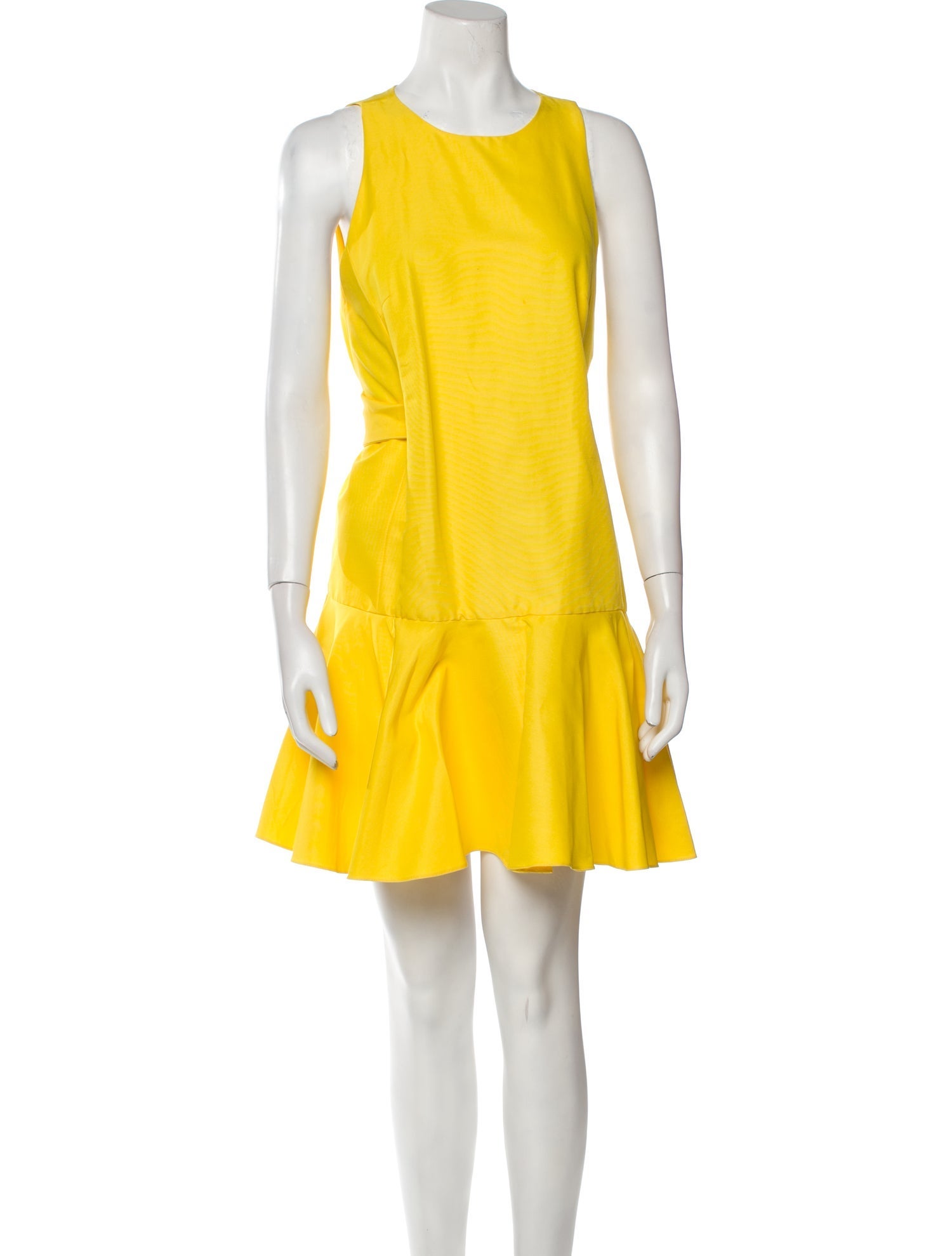 Monique Lhuillier Crew Neck Mini Dress