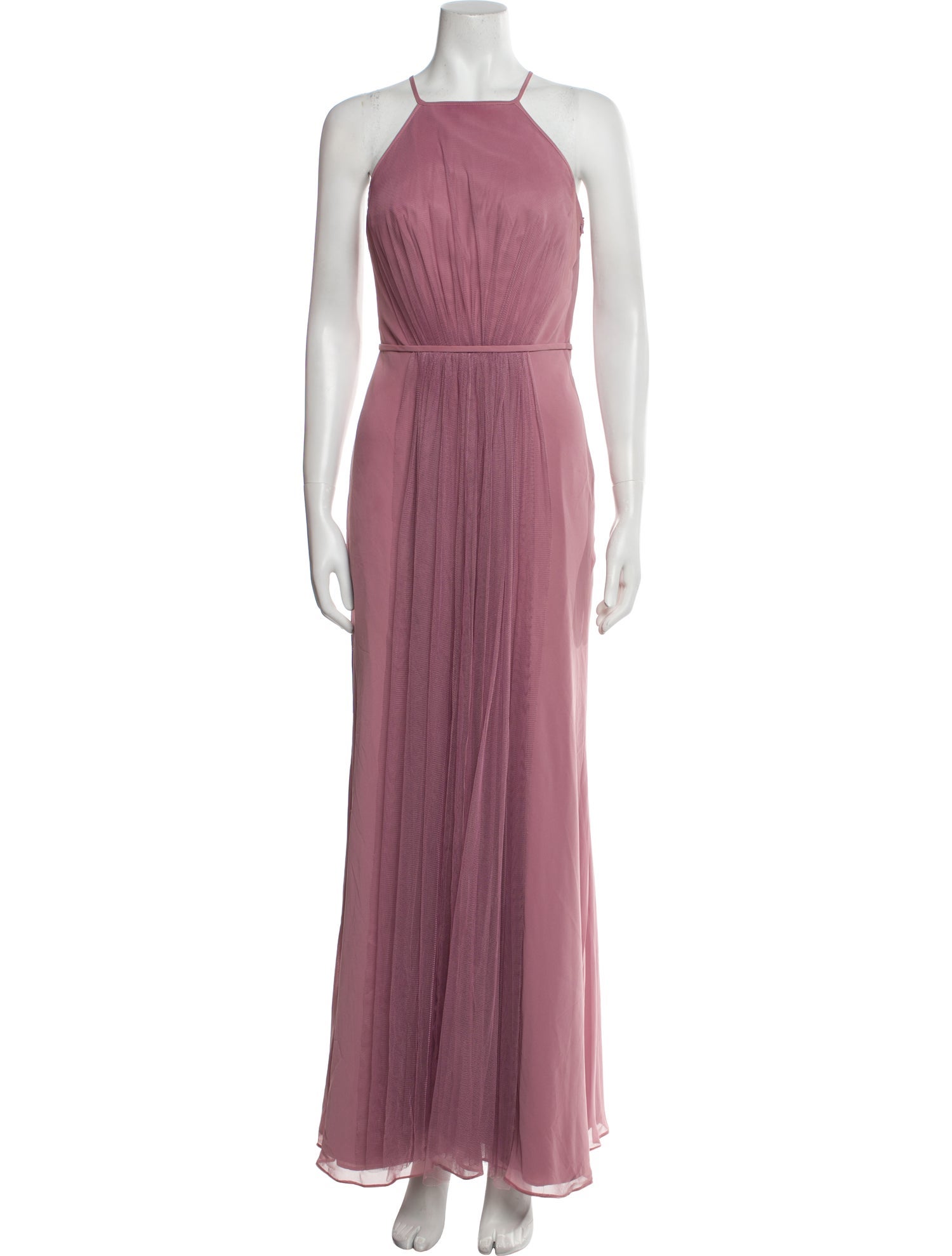 Monique Lhuillier Square Neckline Long Dress