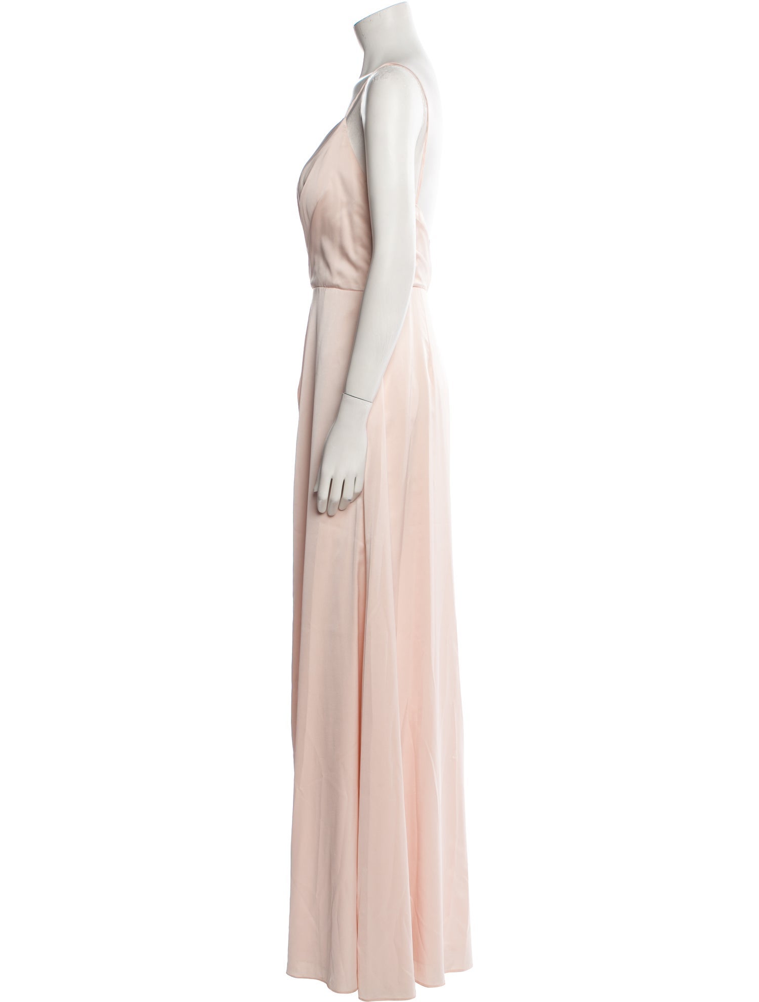 Monique Lhuillier V-Neck Long Dress