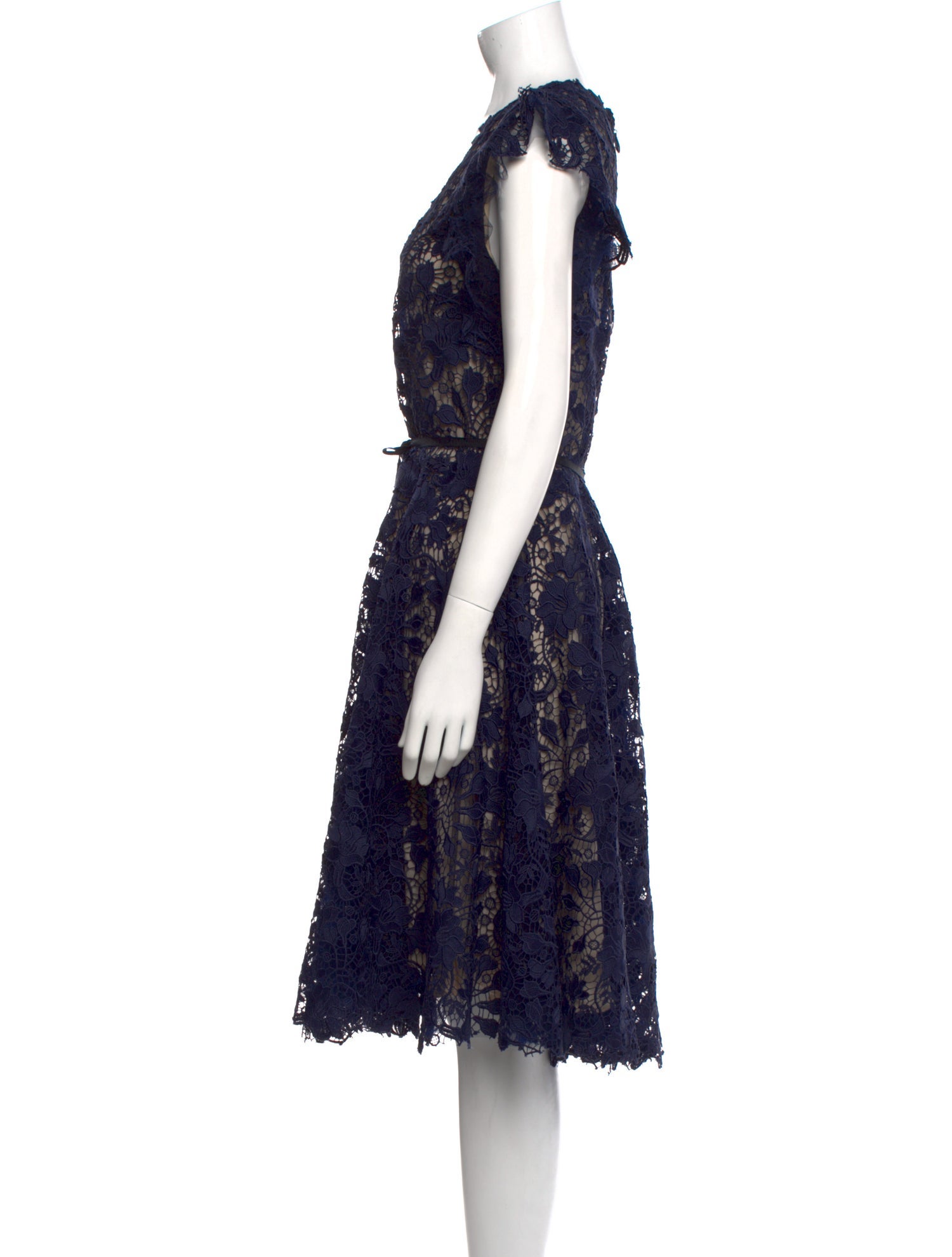 Monique Lhuillier Wool Midi Length Dress