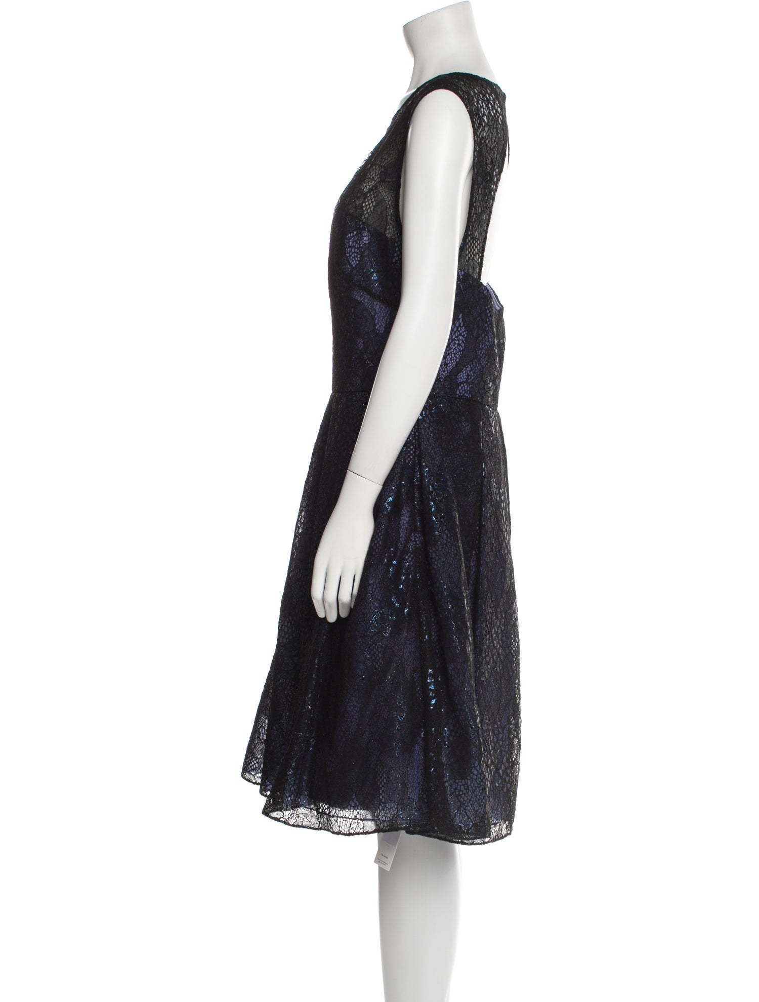 Monique Lhuillier Lace Pattern Knee-Length Dress w/ Tags