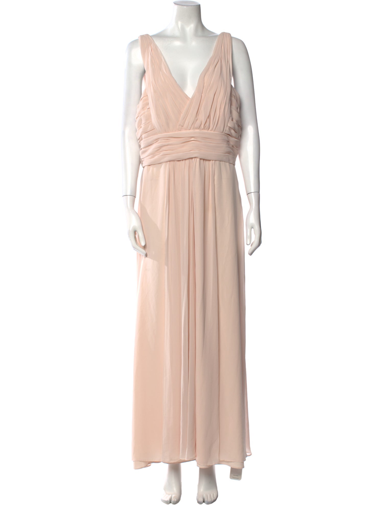 Monique Lhuillier V-Neck Long Dress