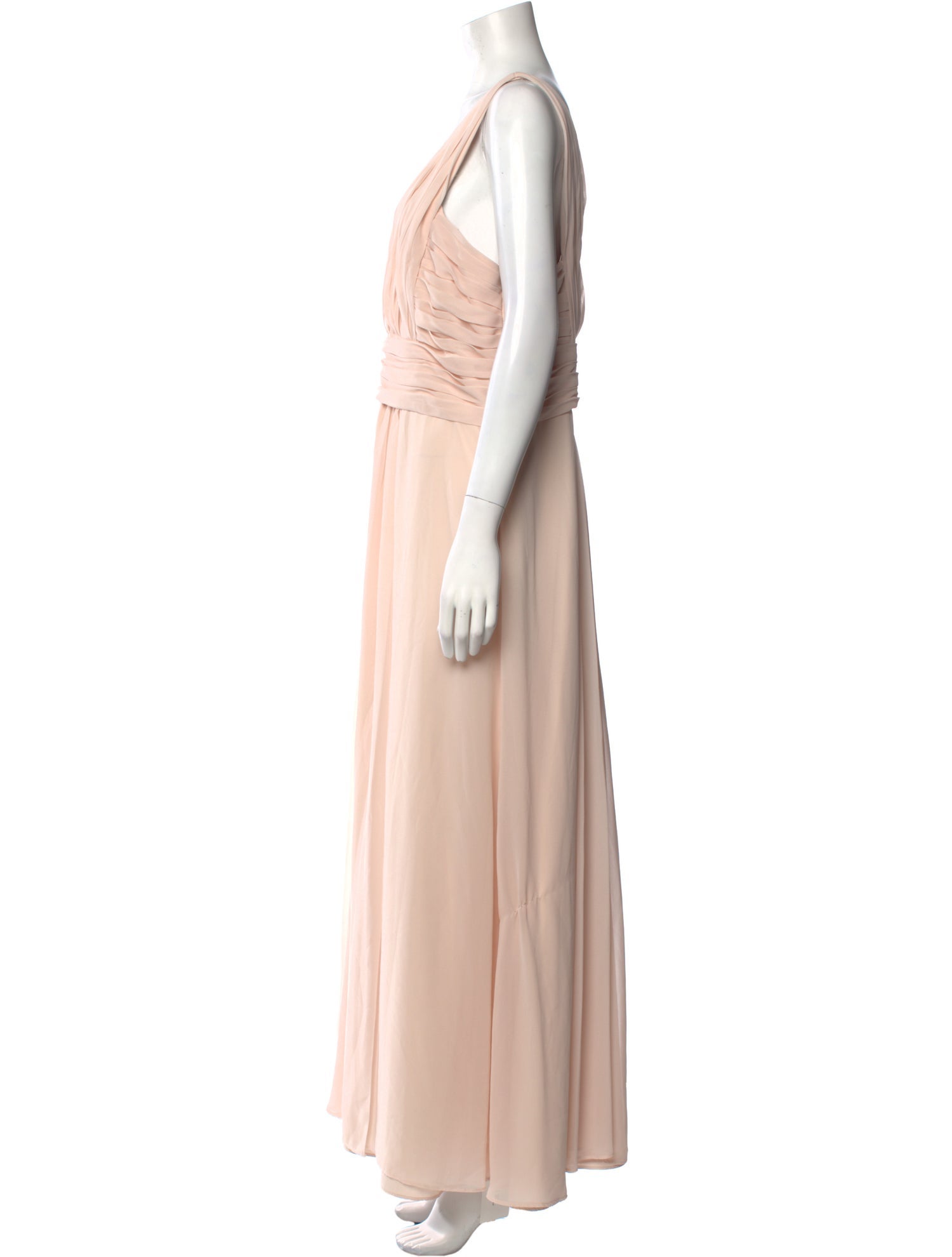 Monique Lhuillier V-Neck Long Dress