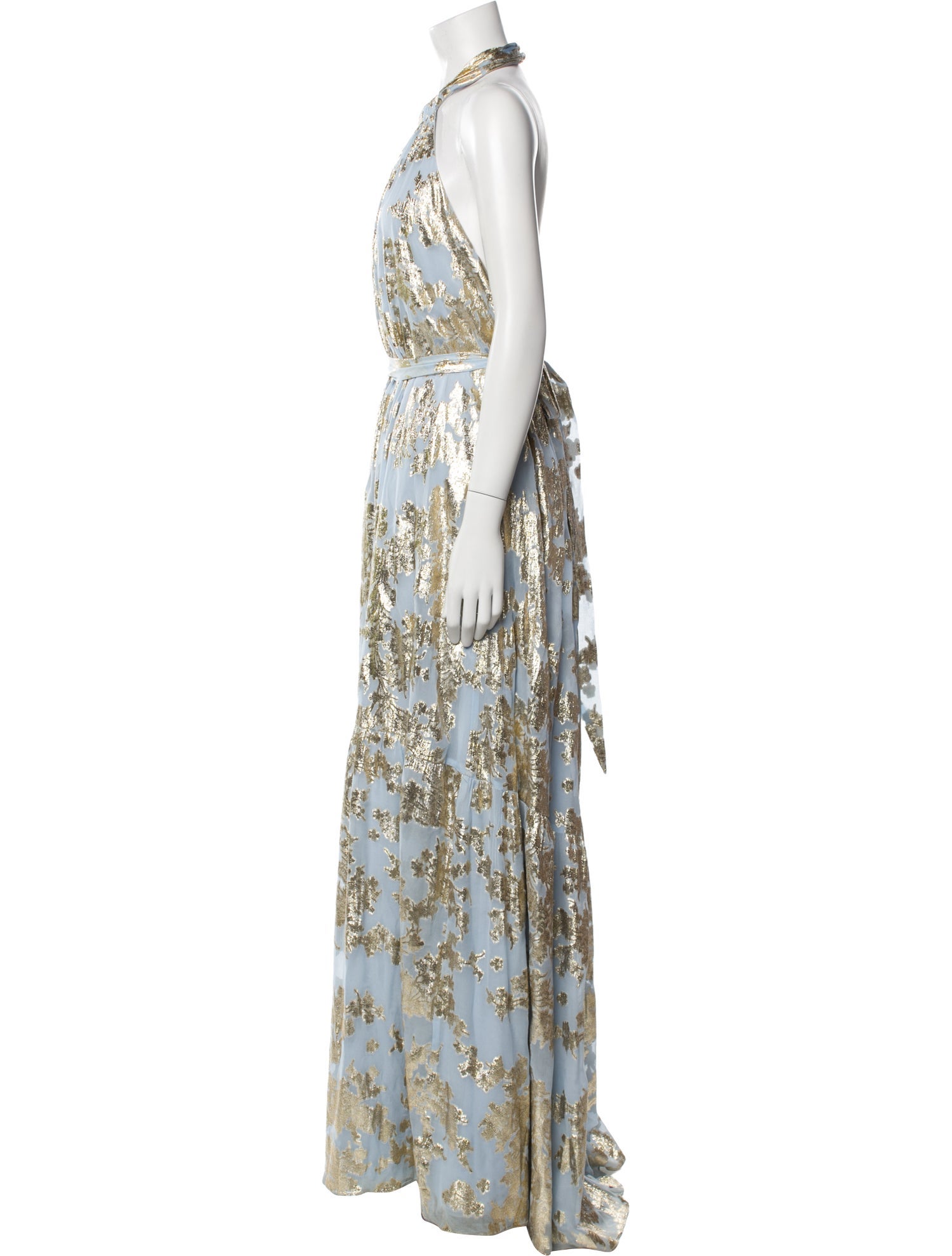 Monique Lhuillier Silk Long Dress