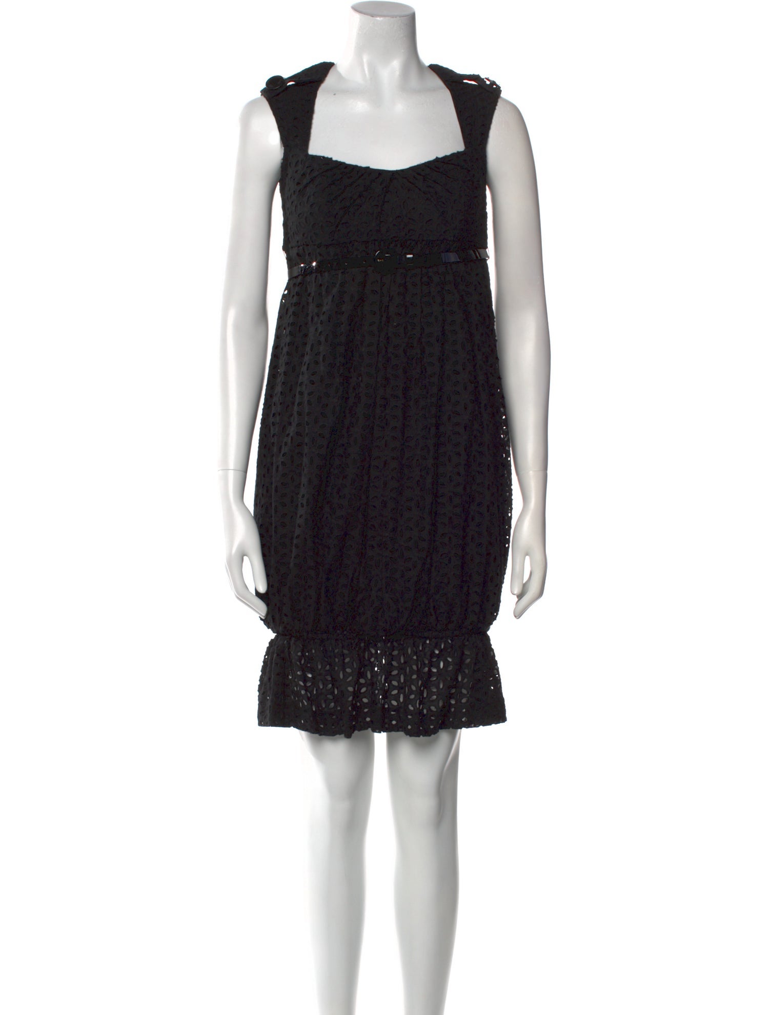 Monique Lhuillier Square Neckline Mini Dress