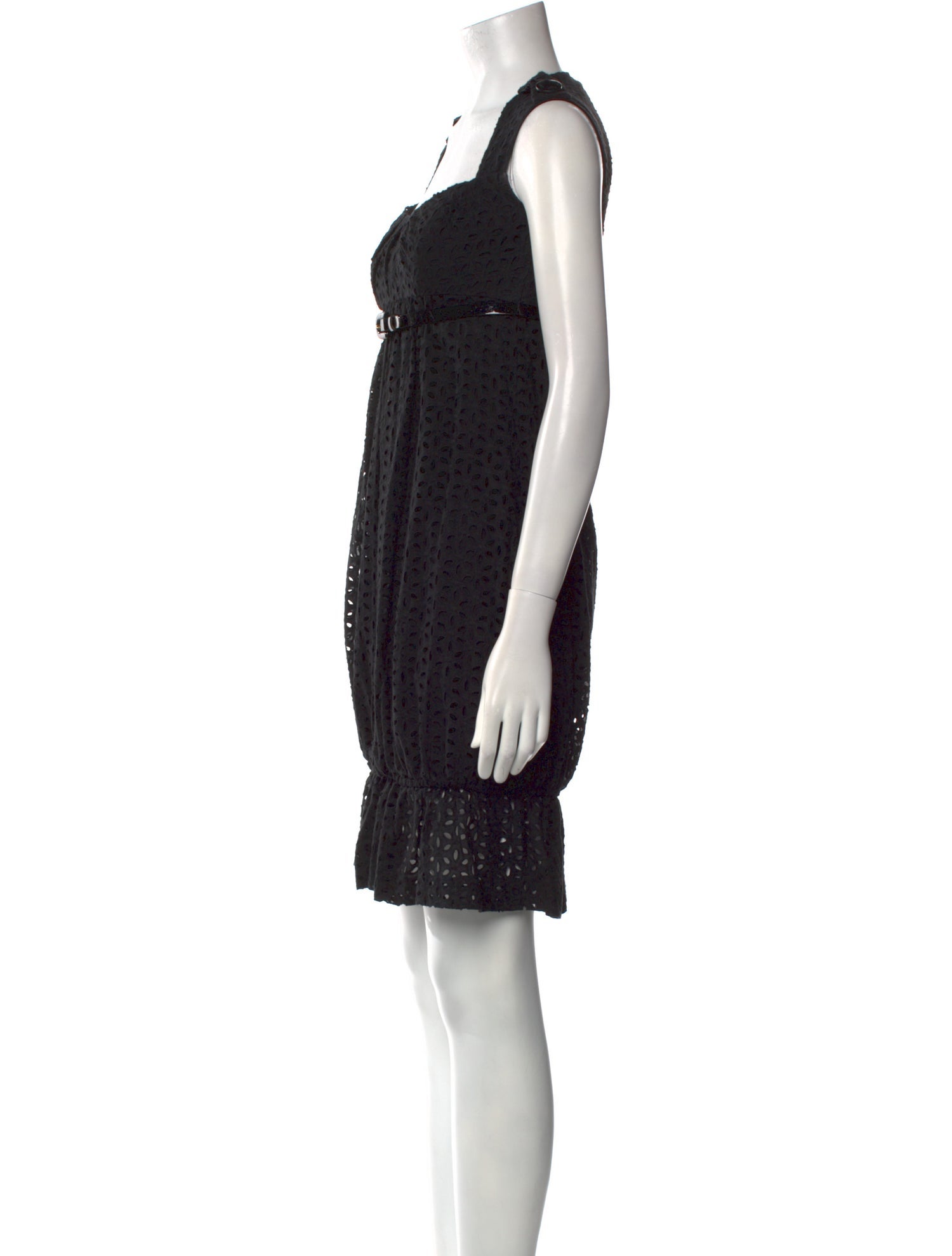 Monique Lhuillier Square Neckline Mini Dress