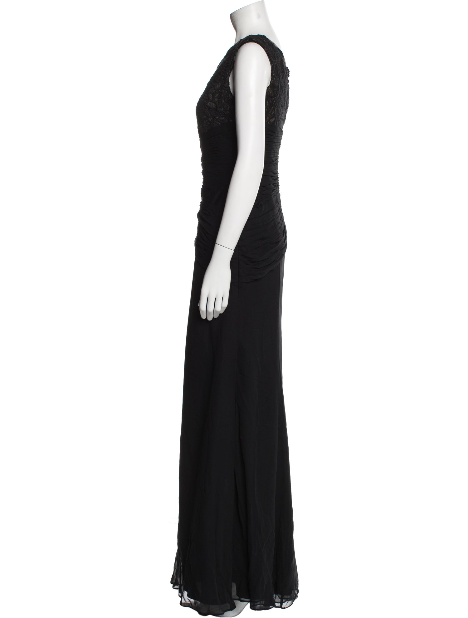 Monique Lhuillier One-Shoulder Long Dress
