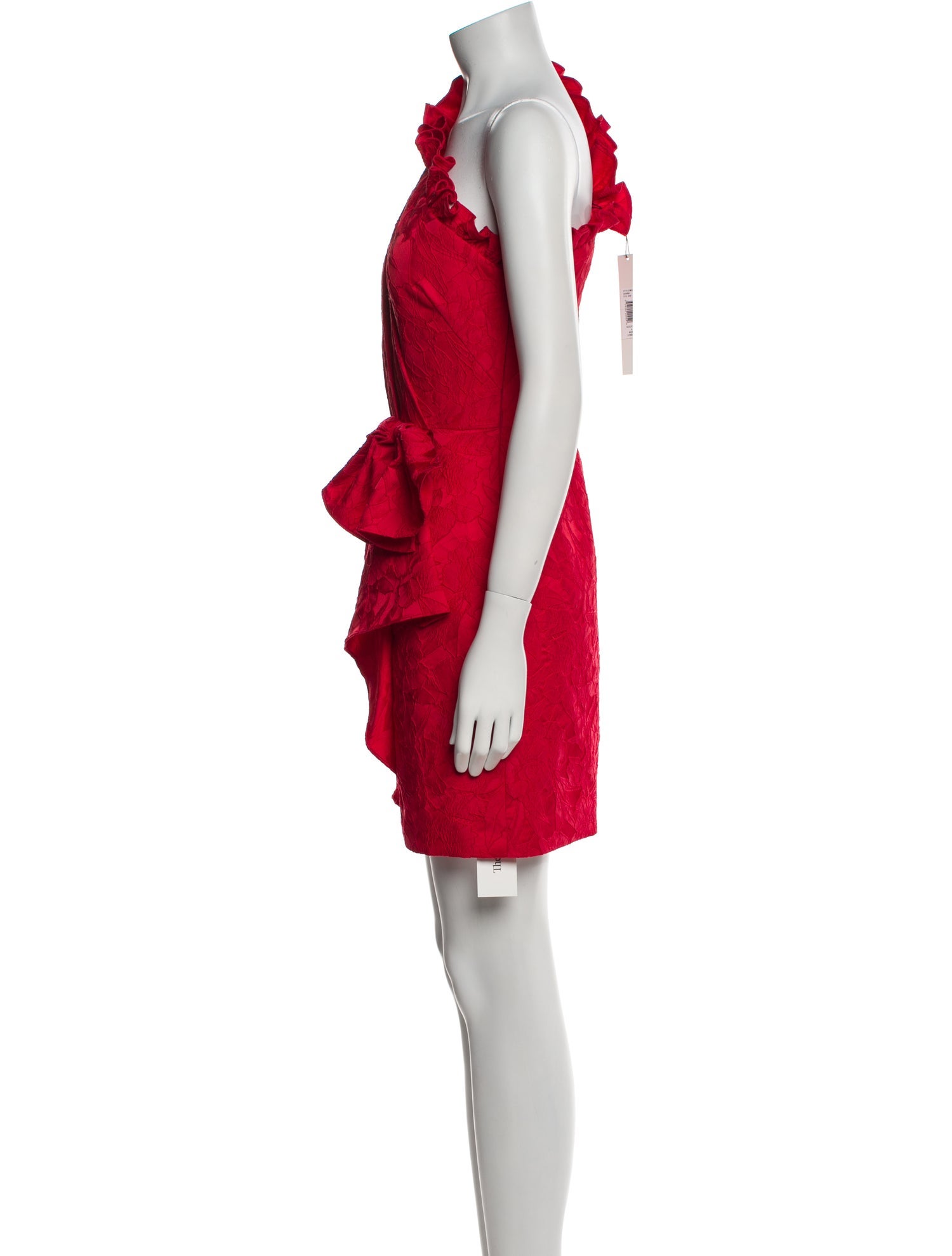 Monique Lhuillier One-Shoulder Mini Dress
