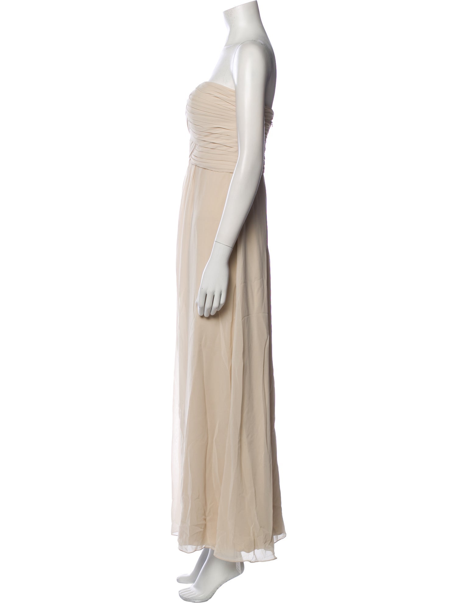 Monique Lhuillier Strapless Long Dress