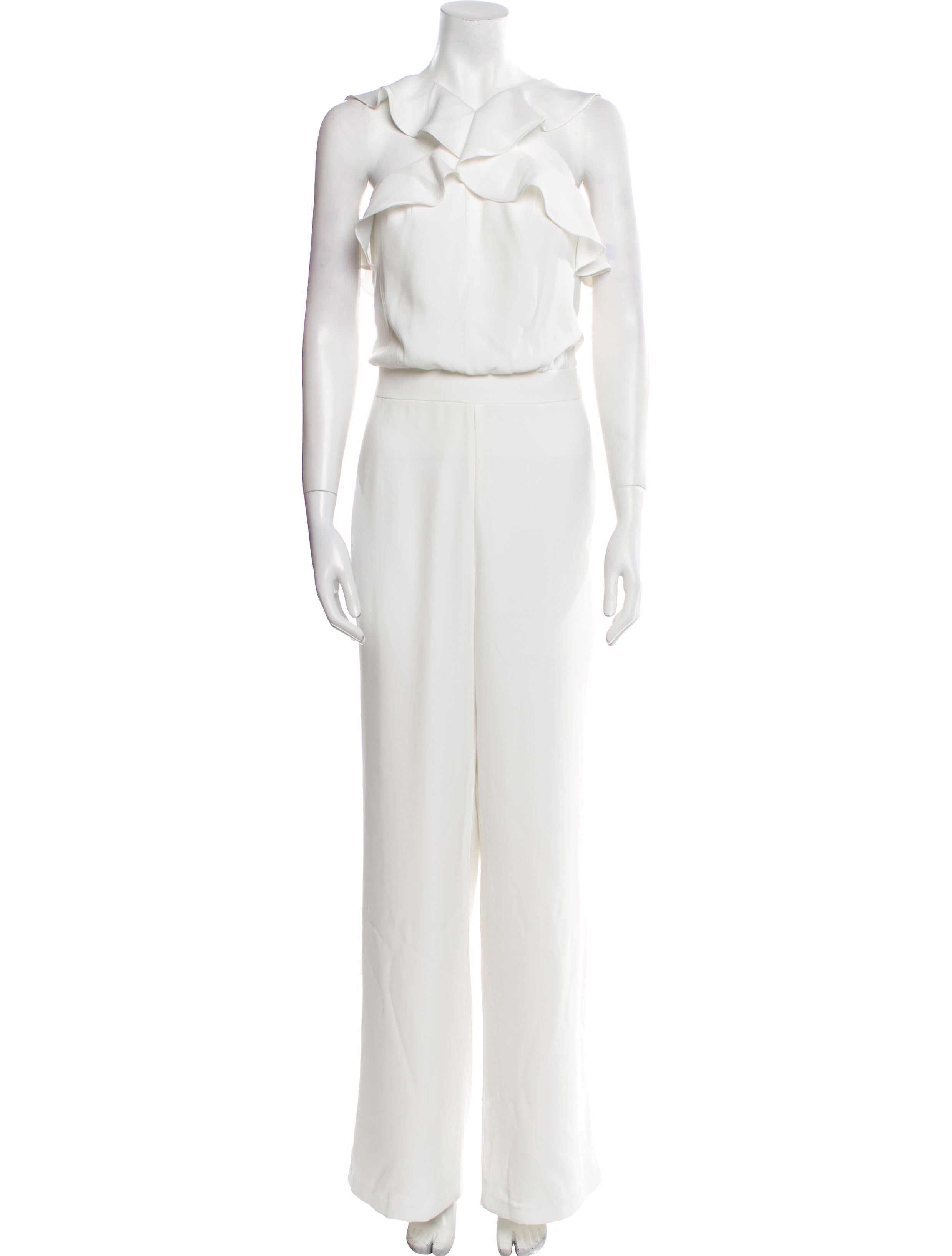 Monique Lhuillier Scoop Neck Jumpsuit