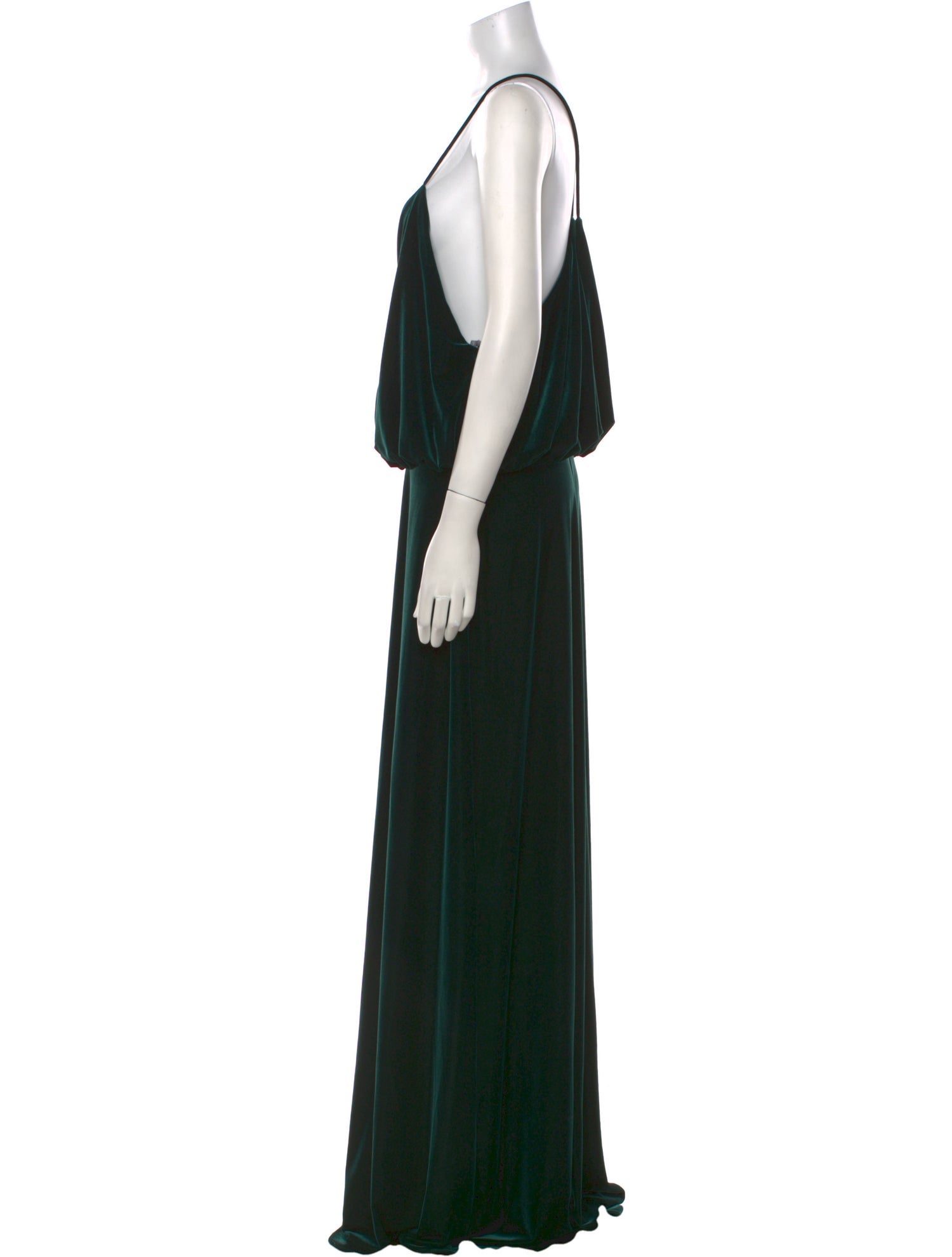Monique Lhuillier V-Neck Long Dress