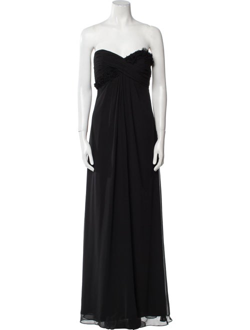 Monique Lhuillier Strapless Long Dress