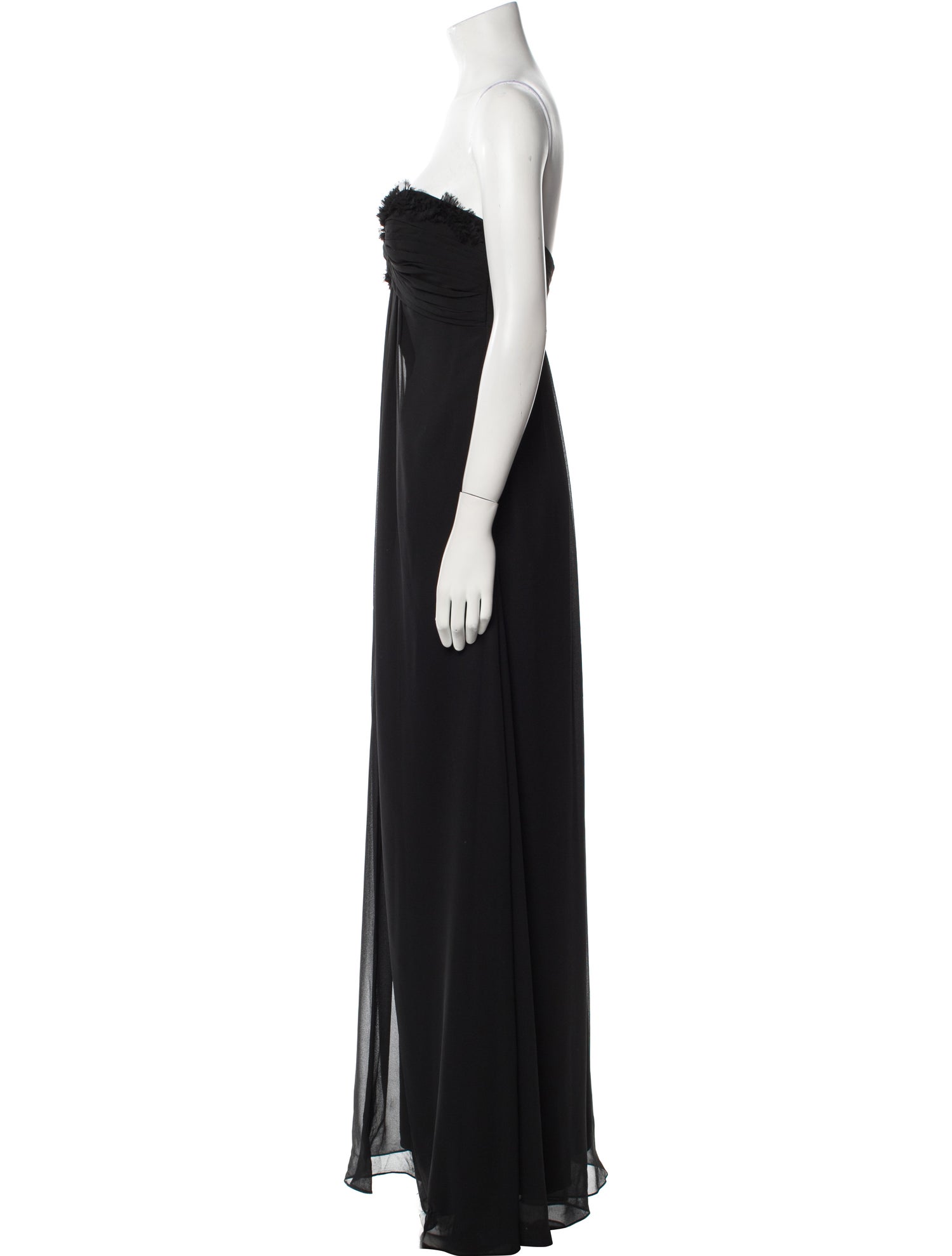 Monique Lhuillier Strapless Long Dress