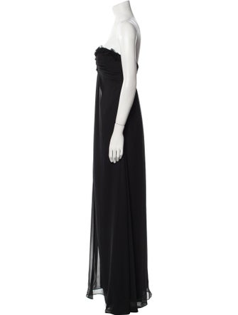 Monique Lhuillier Strapless Long Dress