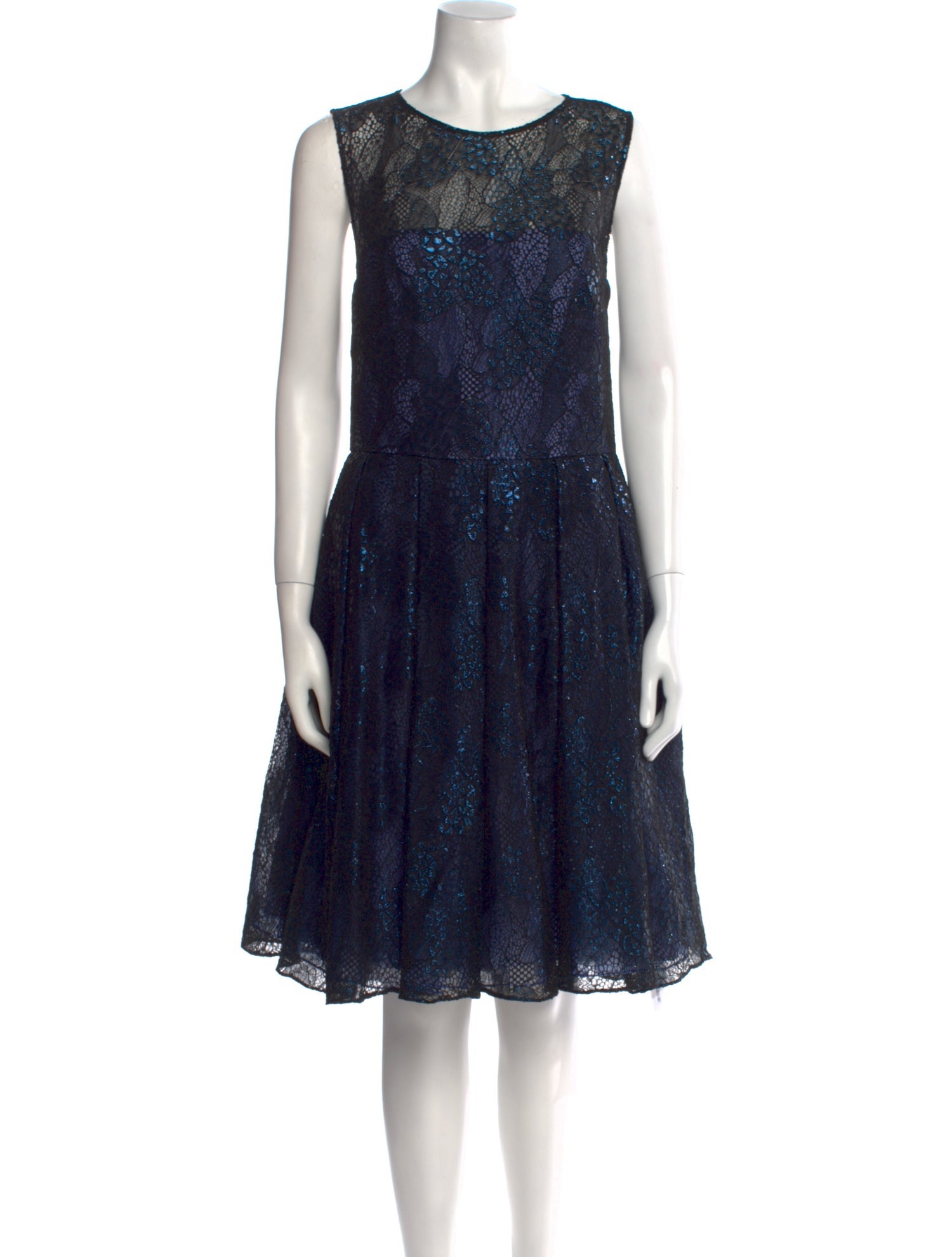 Monique Lhuillier Lace Pattern Knee-Length Dress